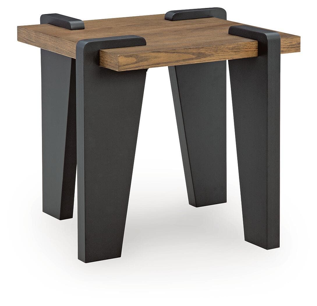 Weathermore - Square End Table - Brown / Black