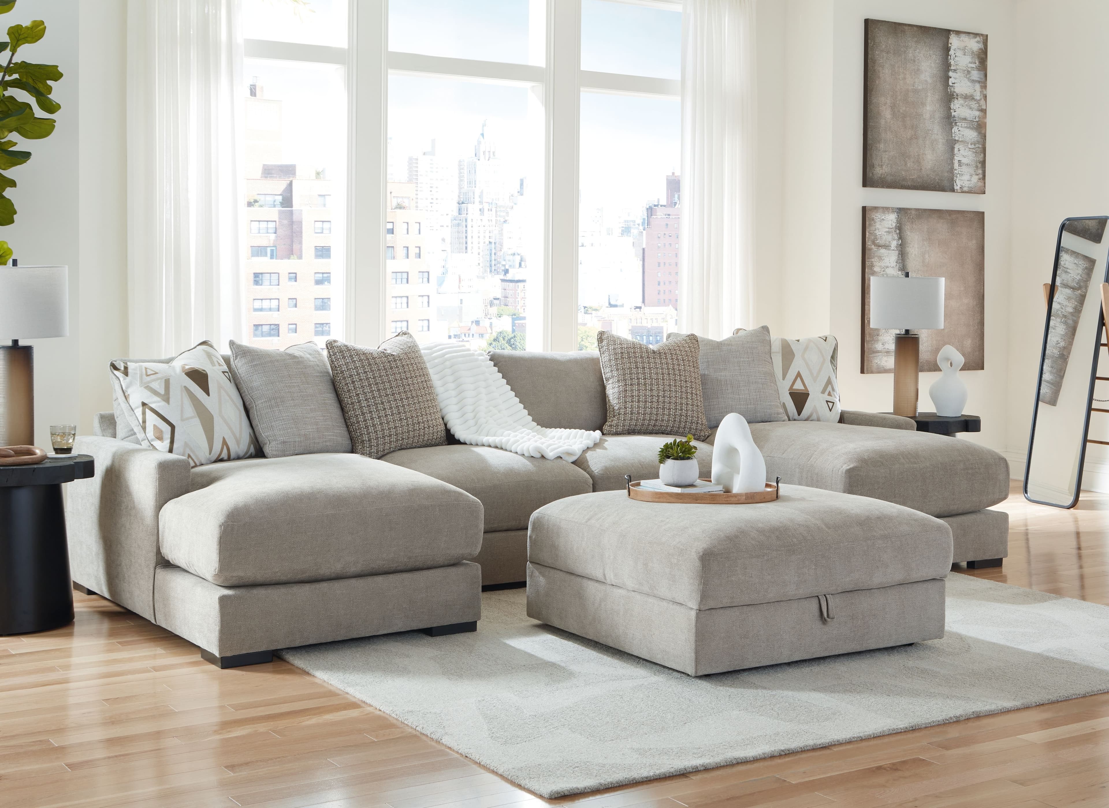 5 Pc. · 4-Piece Sofa Pit Sectional, Ottoman