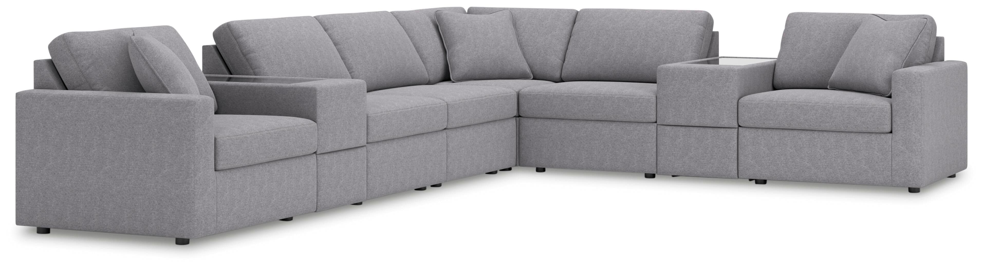 8-Piece Sectional With Storage Consoles