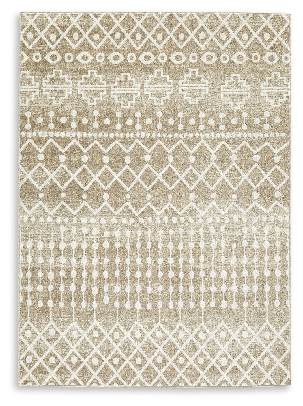 Bunchly - 5' x 7' Rug - Tan / Brown / Cream