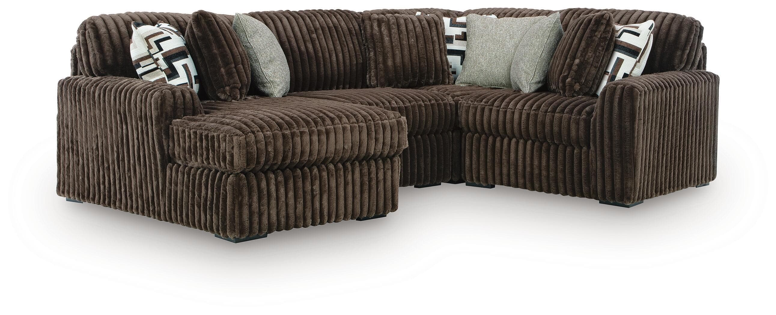 4-Piece Sectional With LAF Corner Chaise And Armless Chair