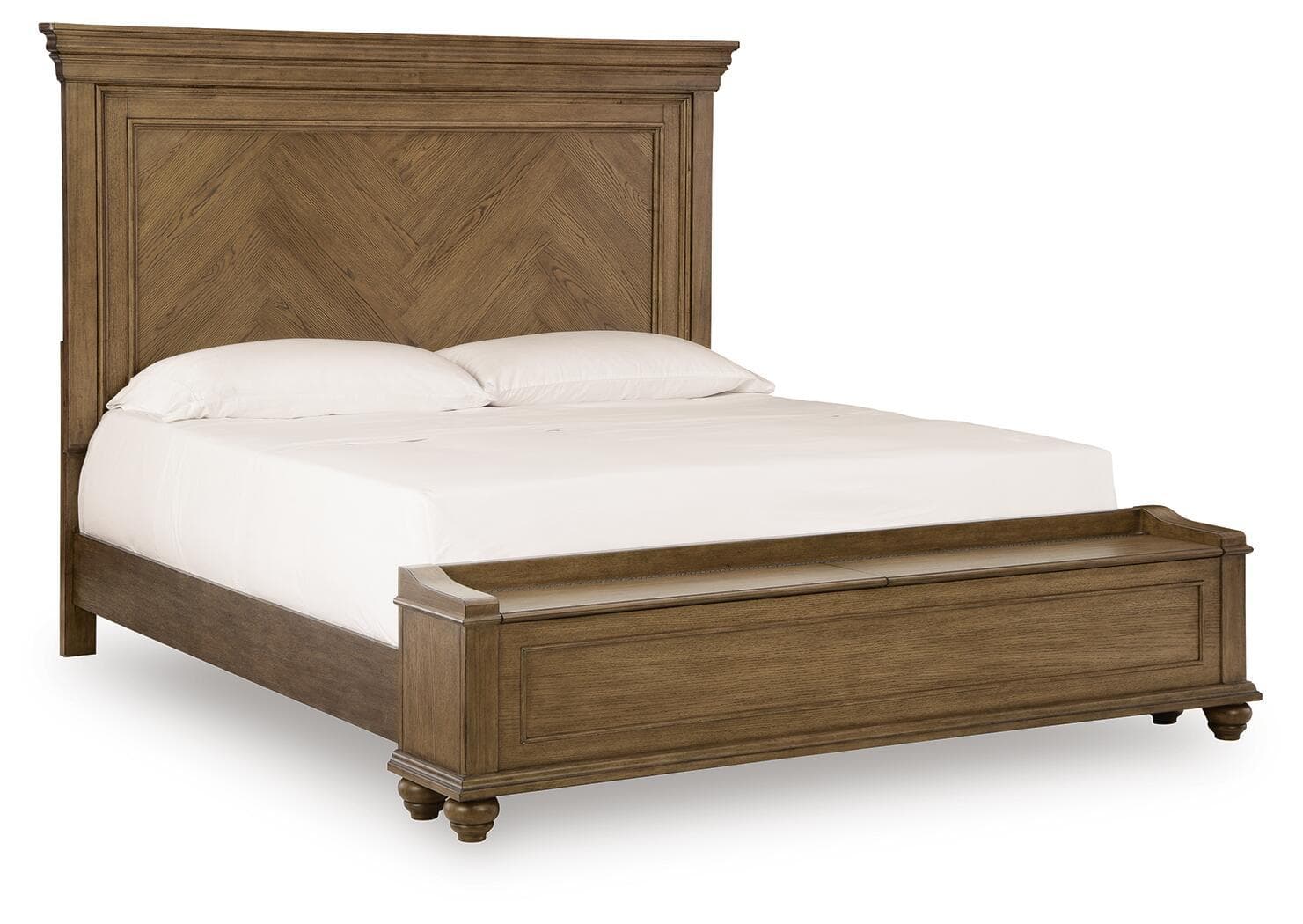 King Panel Storage Bed