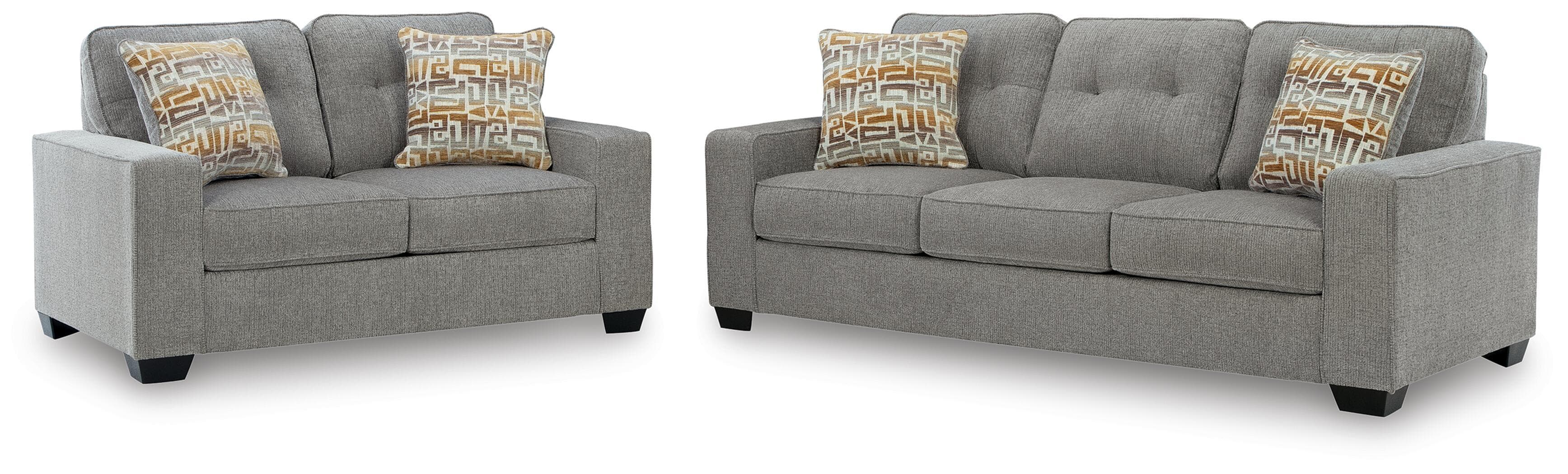 Larimer - 2 Pc. - Queen Sofa Sleeper And Loveseat - Iron