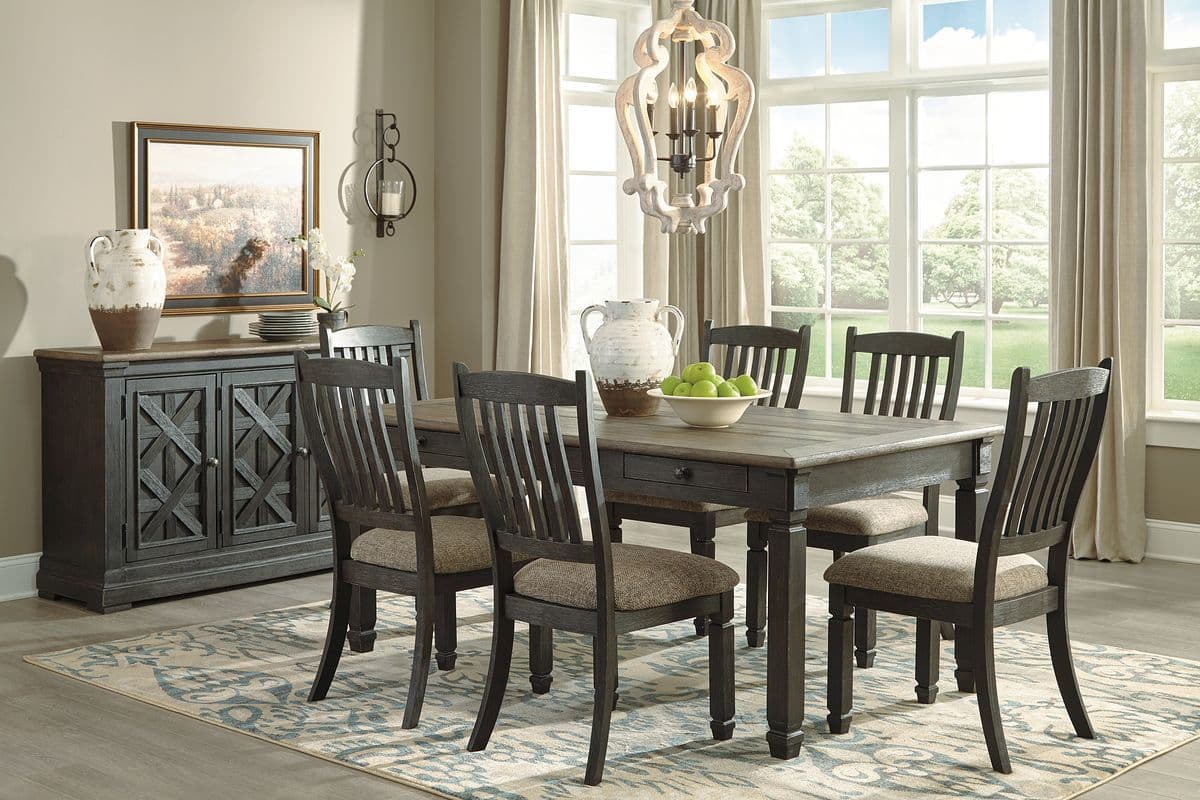 8 Pc. · Dining Room Table, 6 Side Chairs, Server