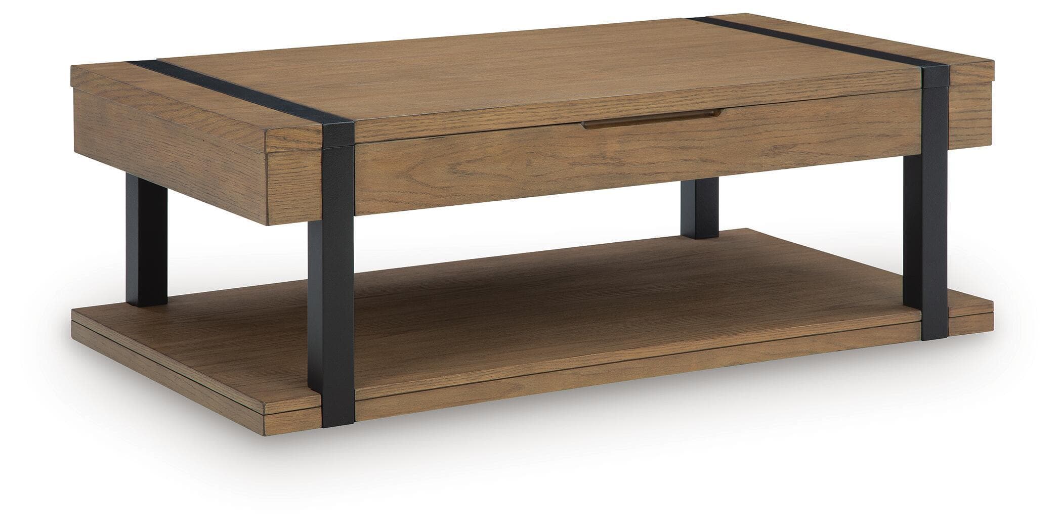 Jorannti - Rectangular Lift Top Cocktail Table - Medium Brown