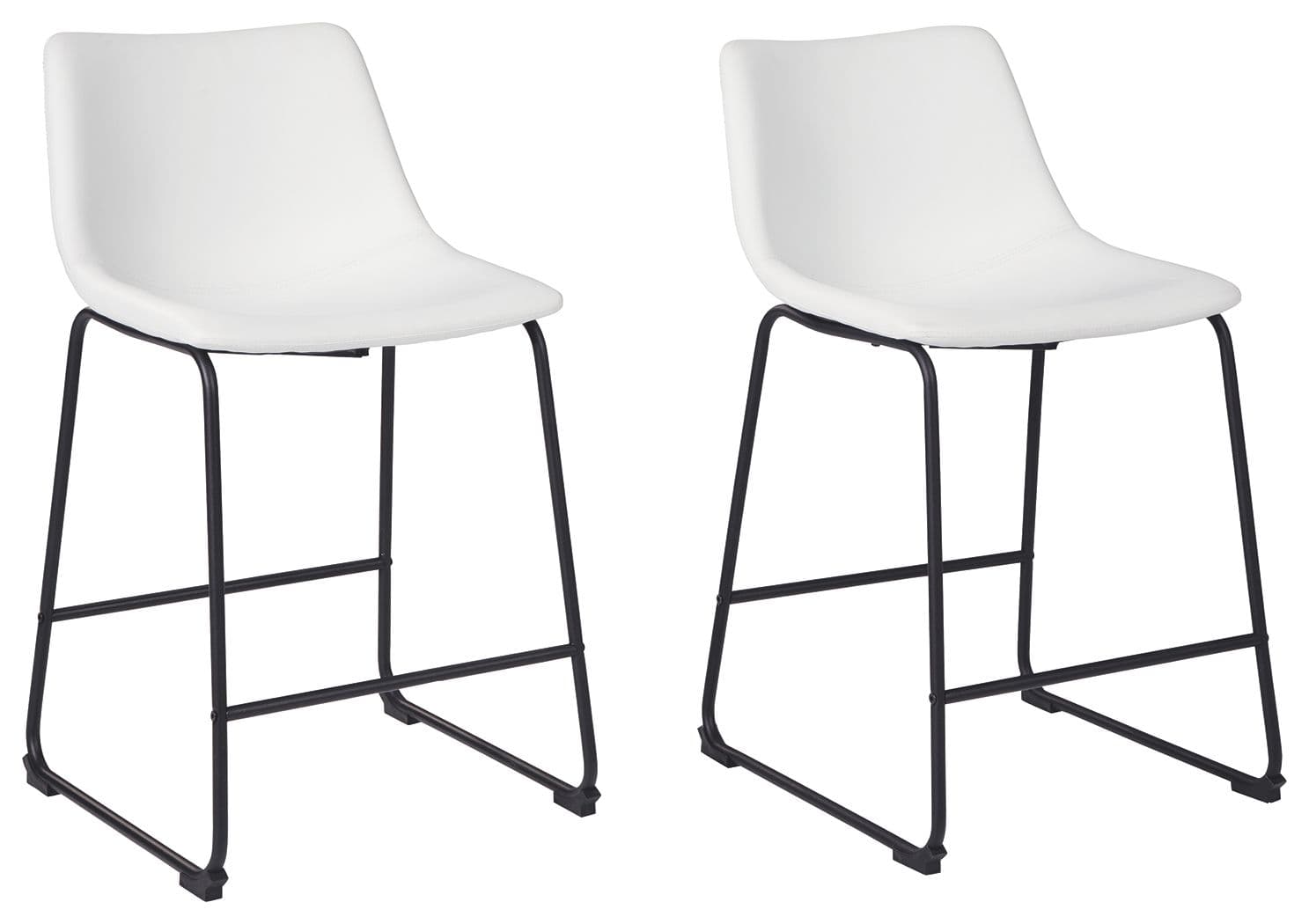 Upholstered Barstool (Set of 2) · White