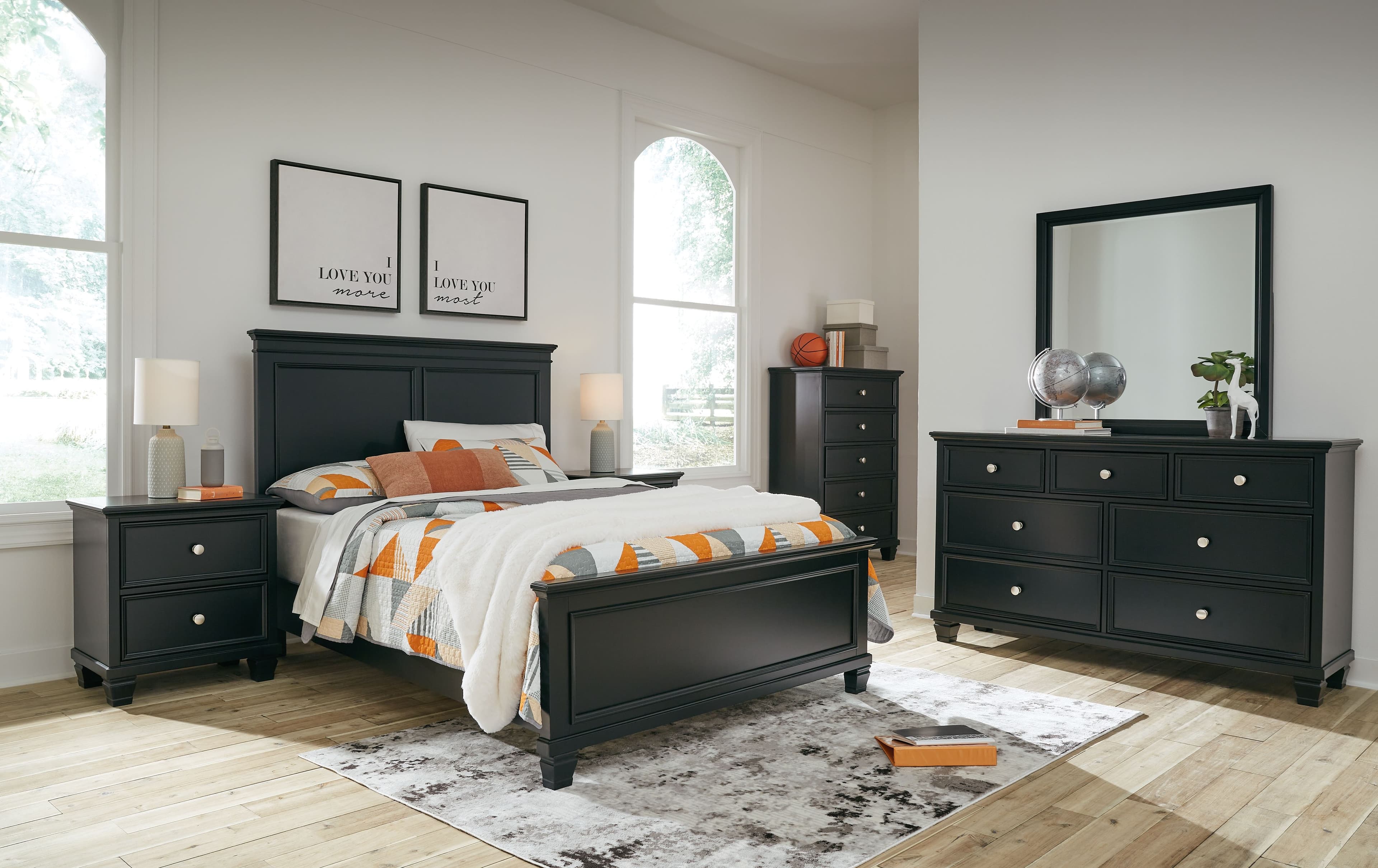 6 Pc. · Dresser, Mirror, Chest, Full Panel Bed