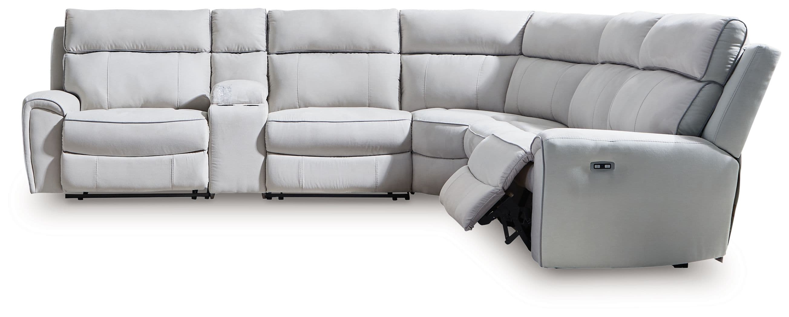 6-Piece Power Reclining Sectional With Storage Console