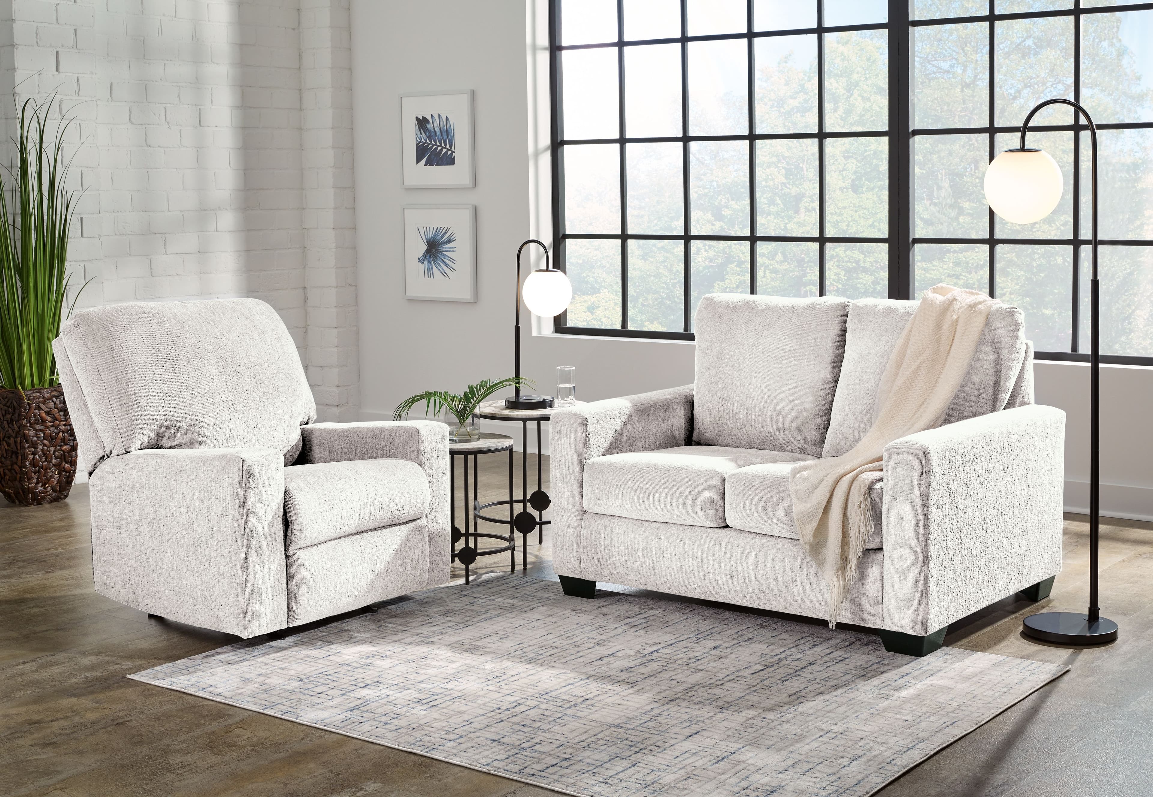 Twin Sofa Sleeper, Rocker Recliner · Snow