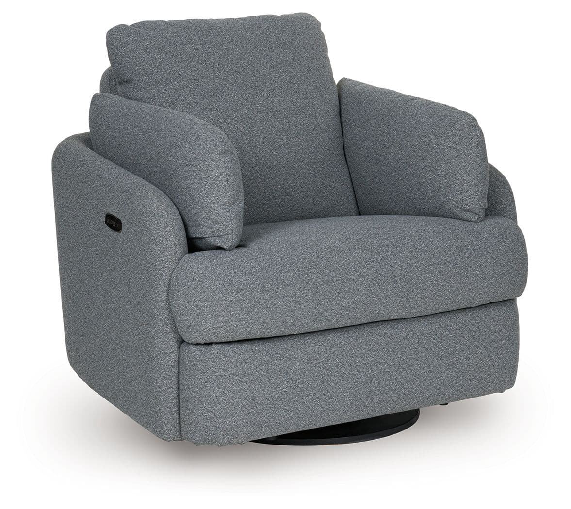 Alainmont Next-Gen Nuvella - Swivel Power Recliner - Salt And Pepper