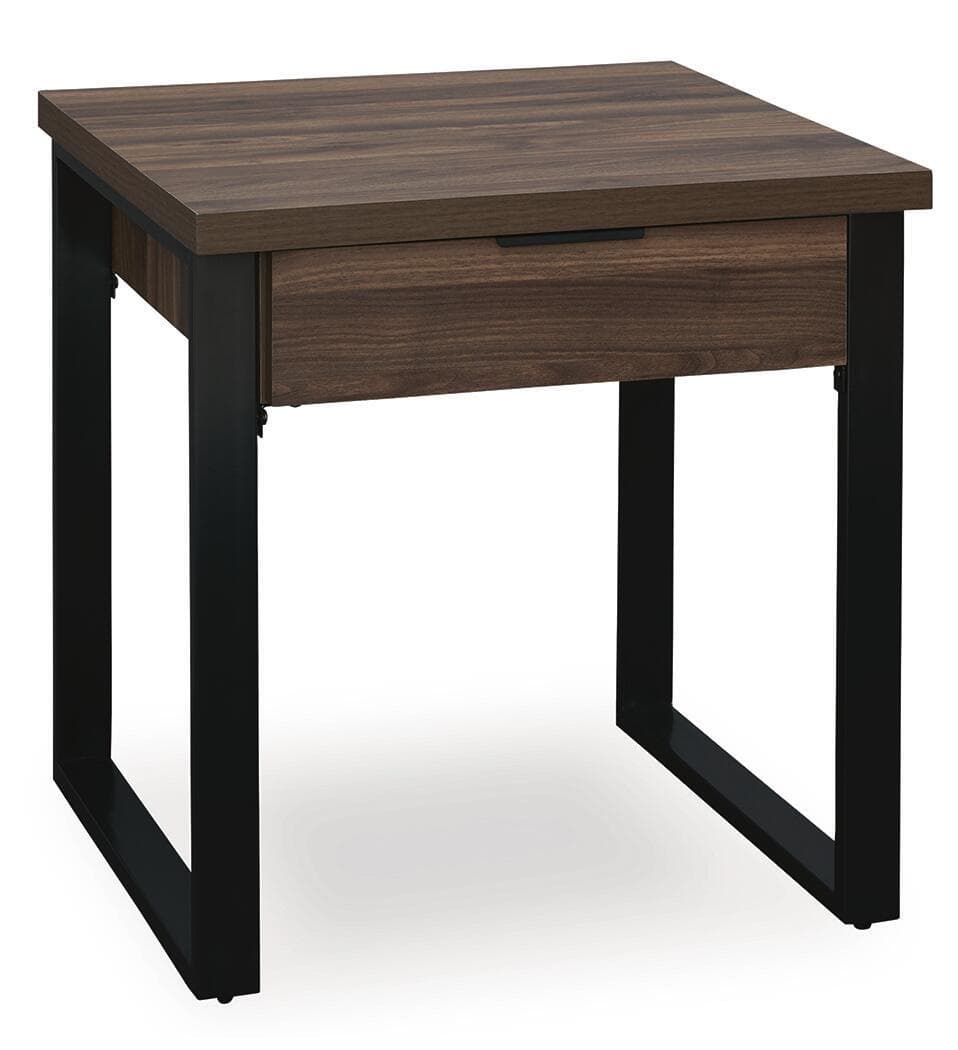 Wickman Falls - Square End Table - Dark Brown