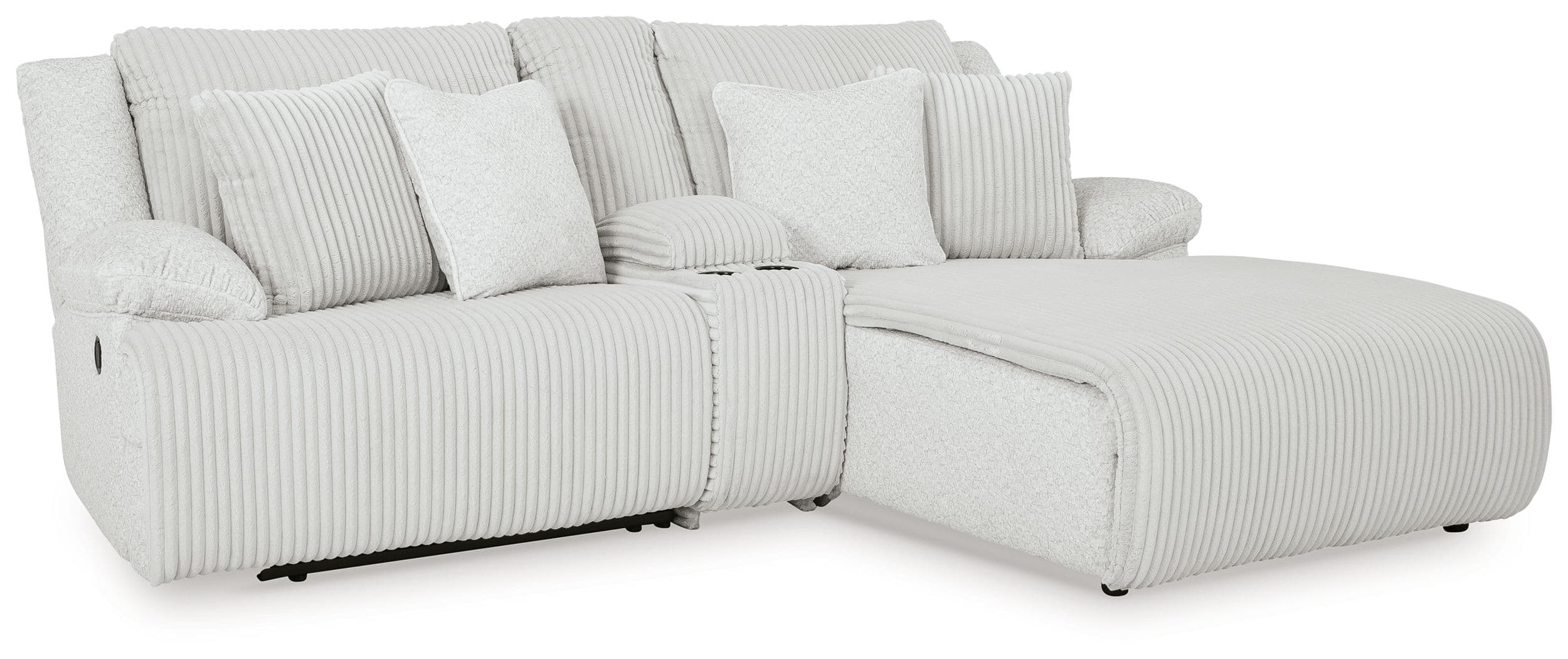 3-Piece Reclining Sectional Sofa With Raf Chaise · Alloy