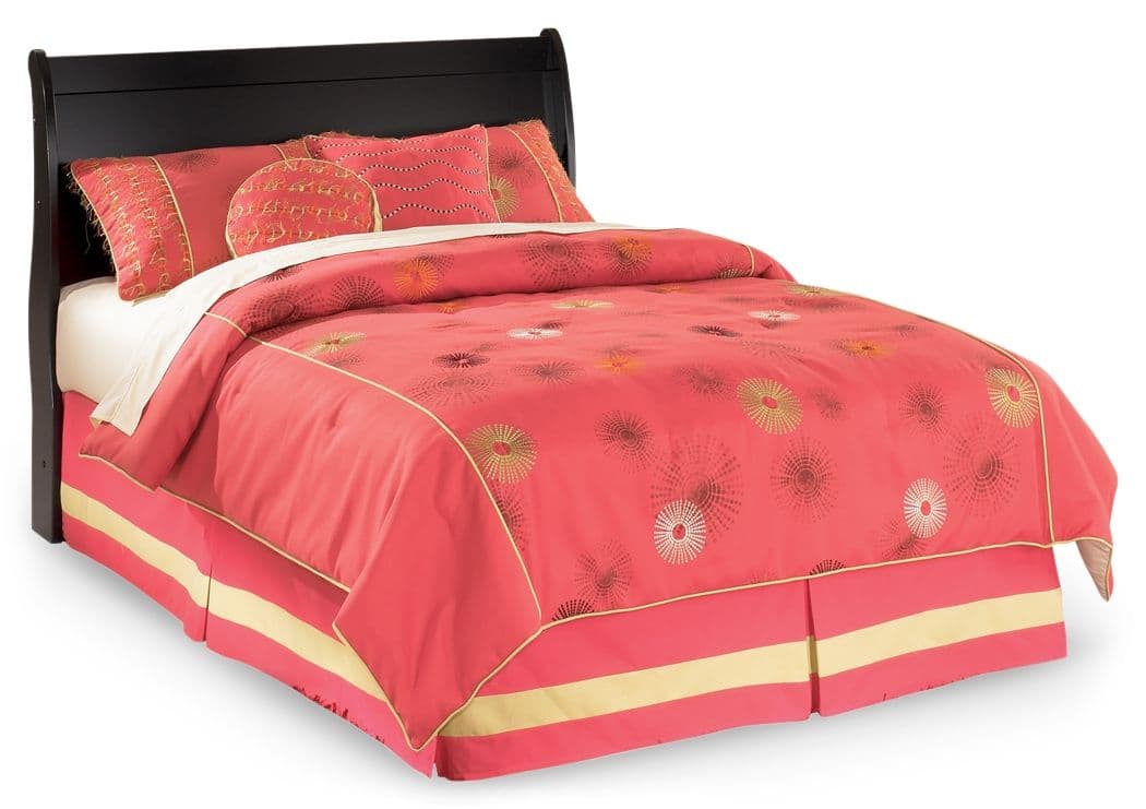 Huey Vineyard - Full Sleigh Headboard - Black