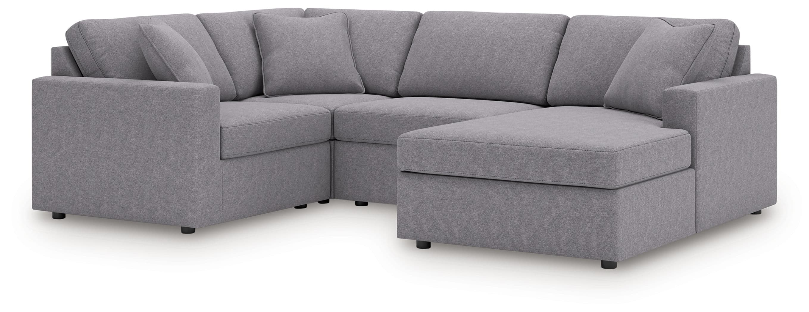 4-Piece Sectional With Raf Corner Chaise, With Laf Corner Chair