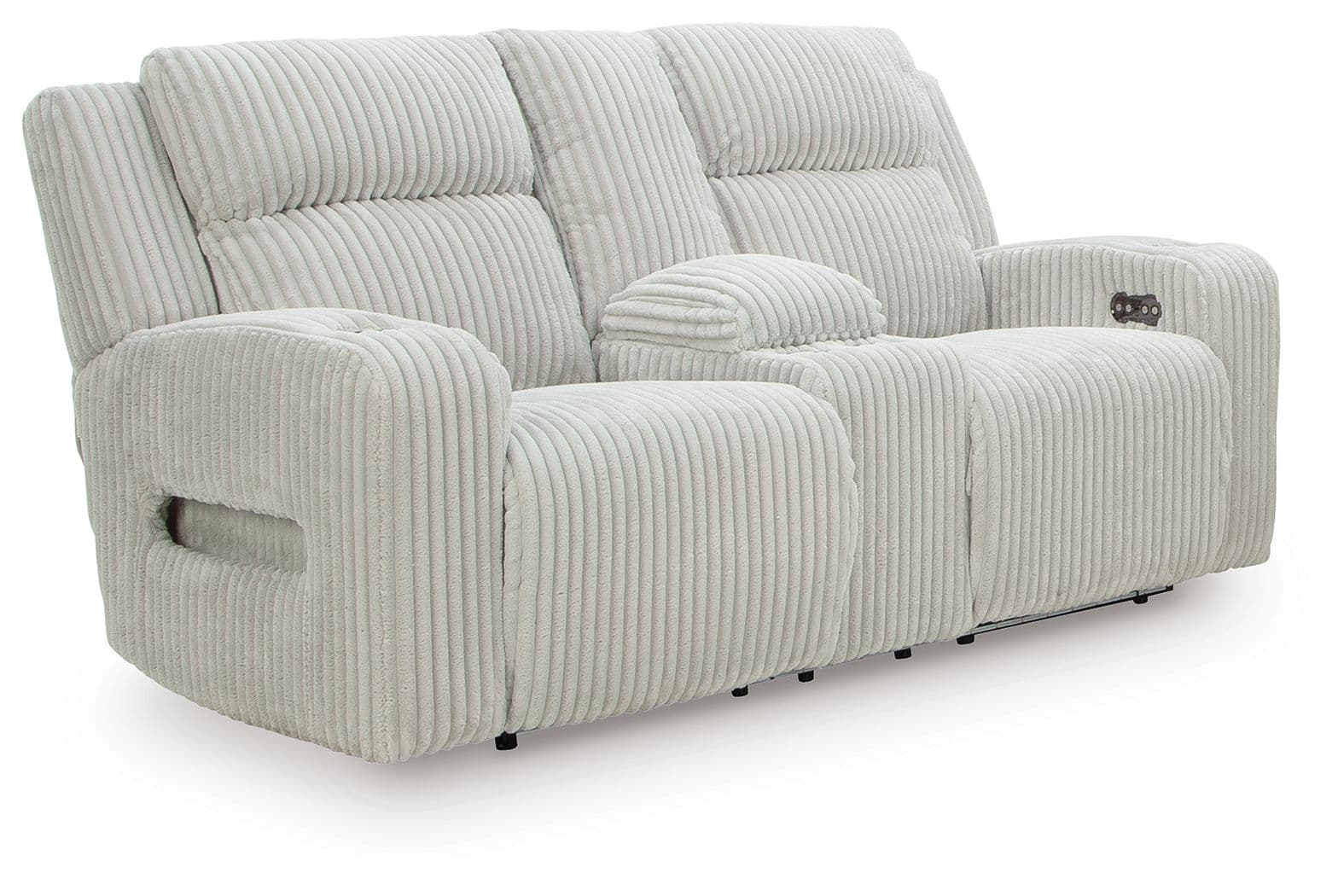 Forest Lake - Power Reclining Loveseat With Console / Adj Headrest - Alloy