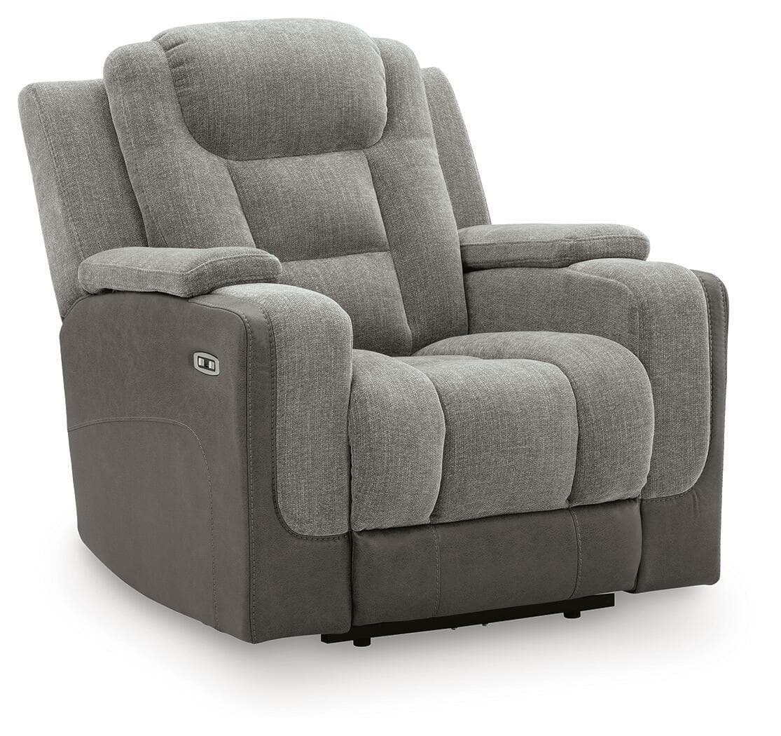 Mixed Motion - Power Recliner With Adjustable Headrest - Shadow