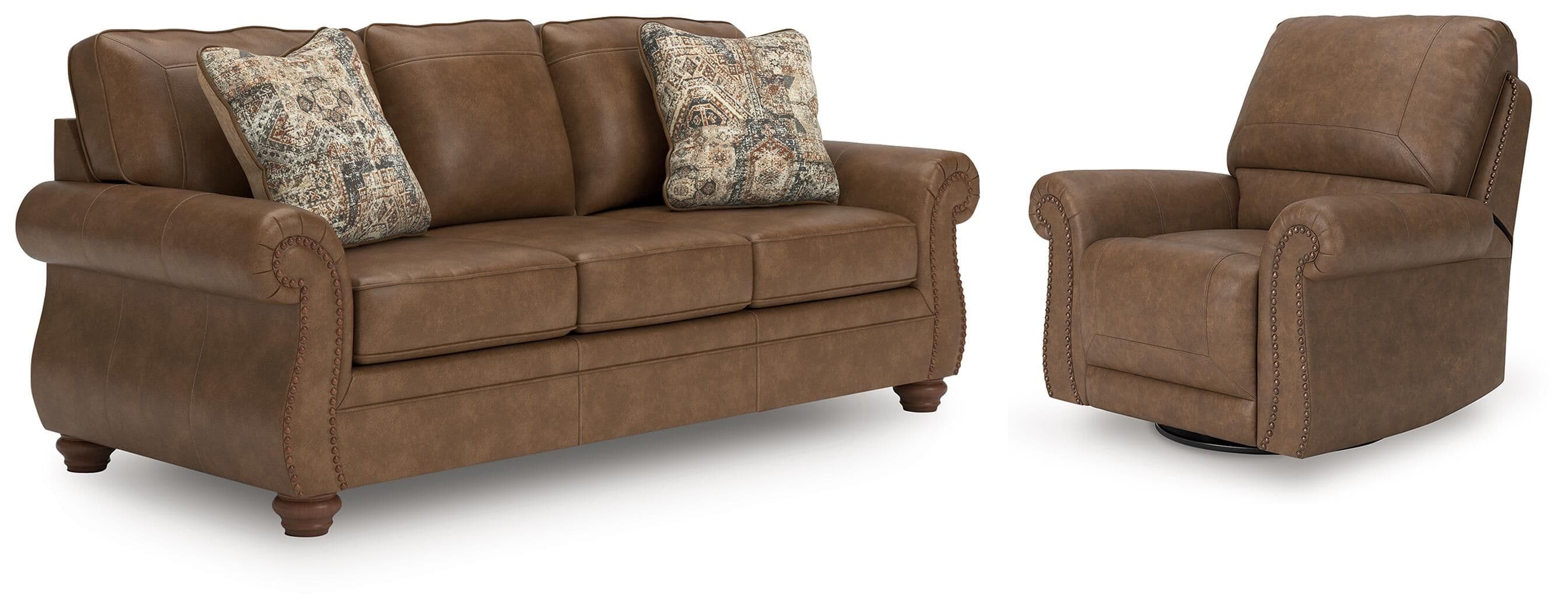 Chasemore - 2 Pc. - Sofa And Recliner - Earth