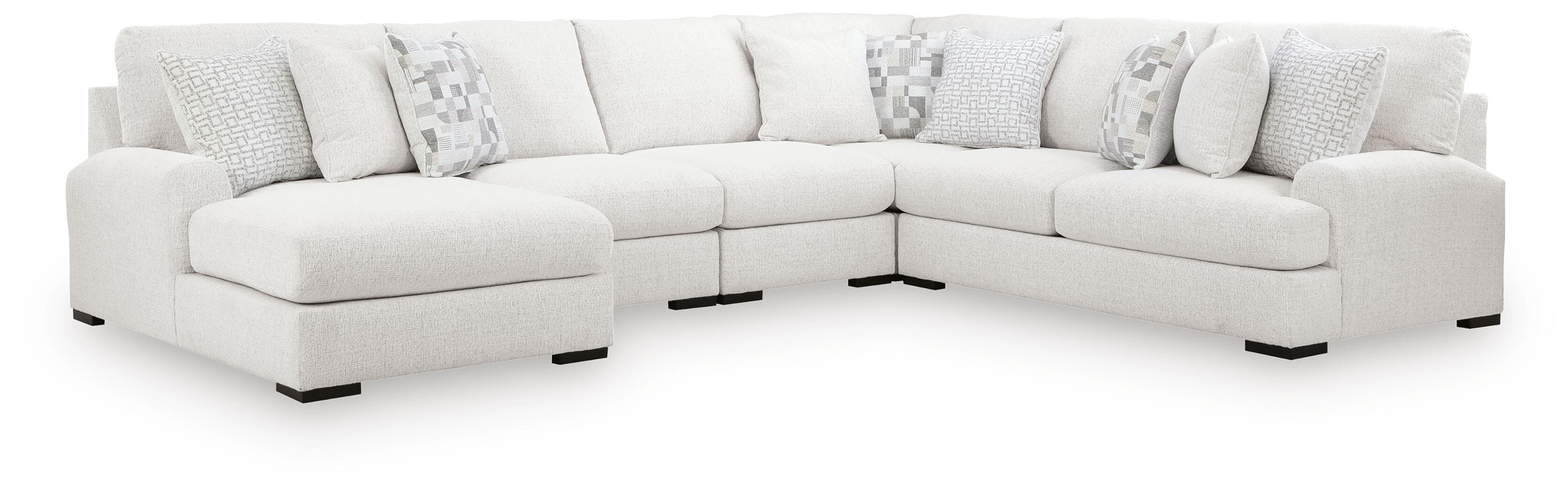 Misty-Lakes - 5-Piece Sectional With LAF Corner Chaise - Chalk