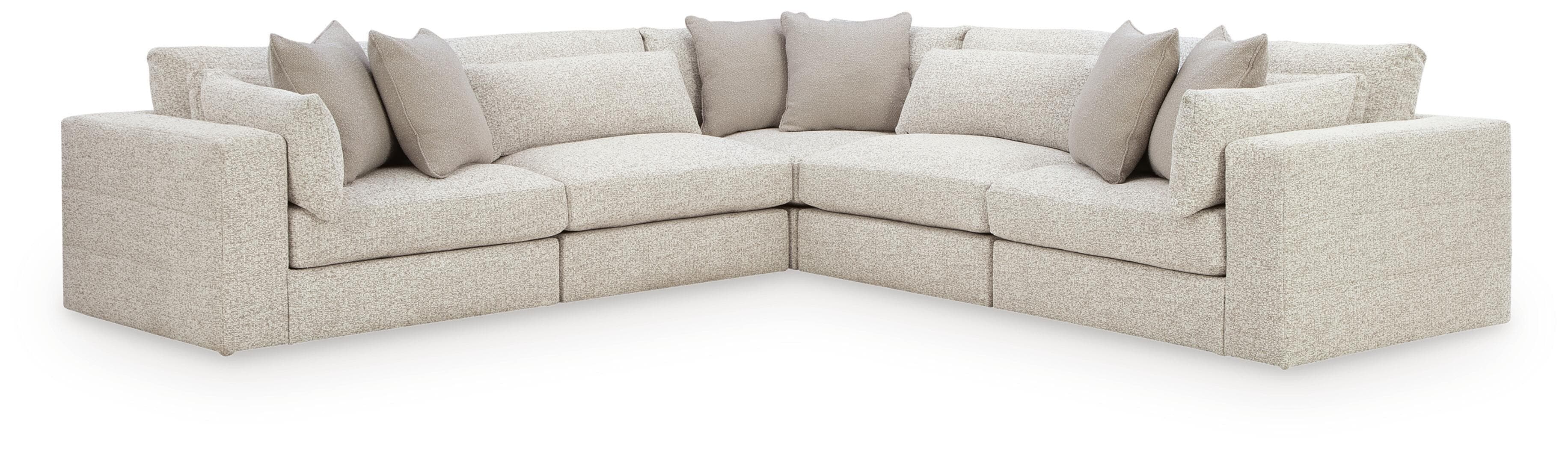 Ashbourne Estate - 5-Piece Sectional - Snowstone