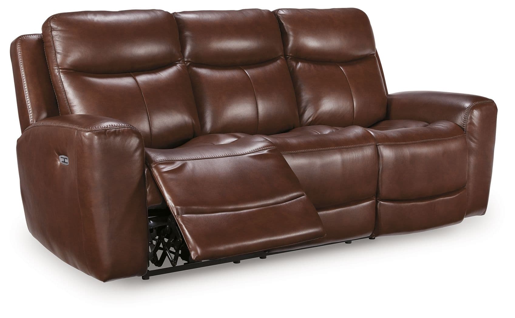 Bexhurst - Power Reclining Sofa With Adjustable Headrest - Mahogany