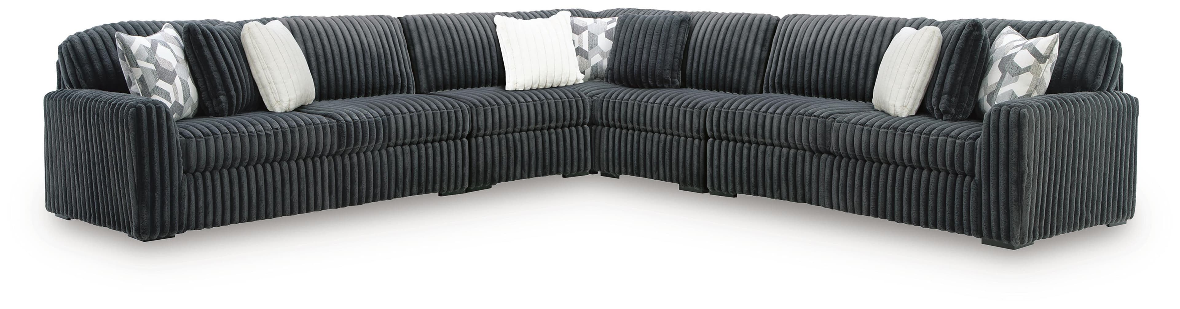 5-Piece Sectional With LAF / RAF Sofa And 2 Armless Chairs