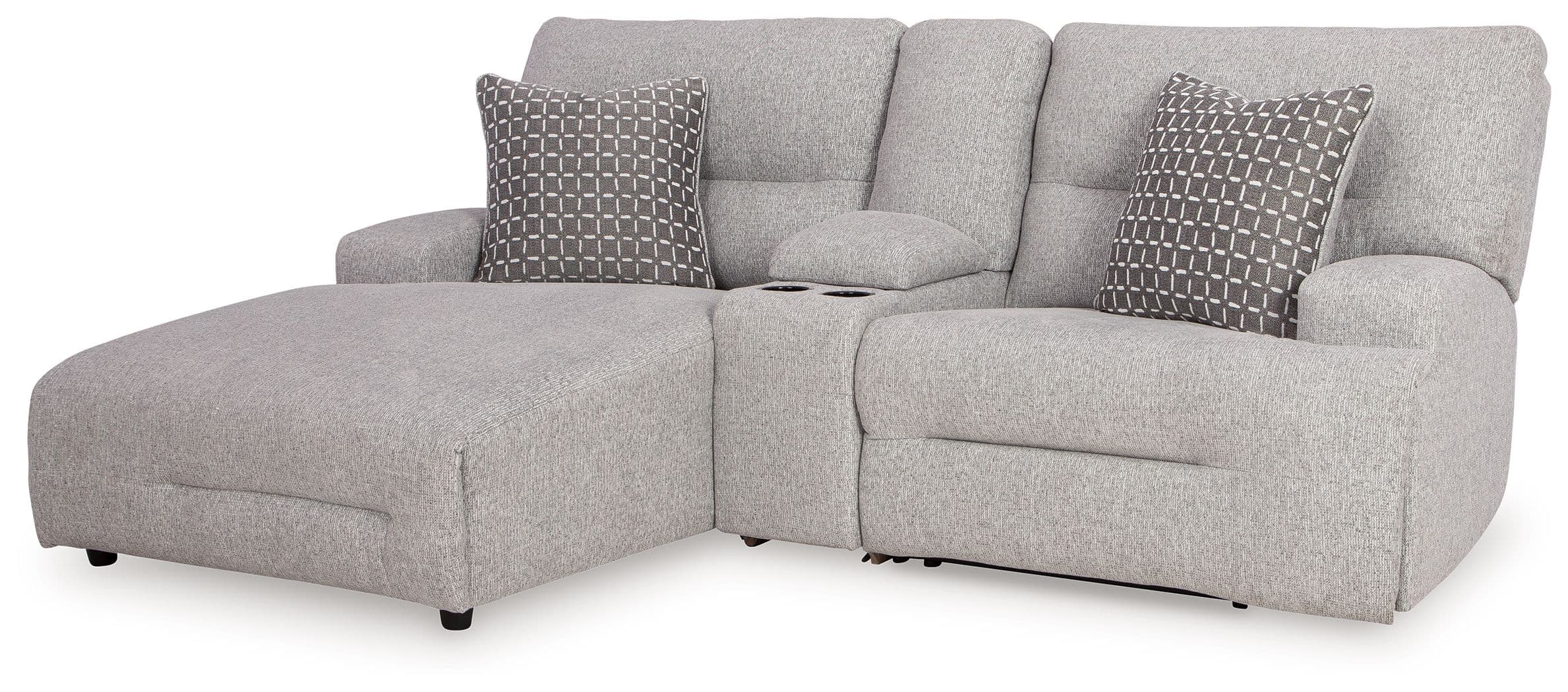 3-Piece Power Reclining Sectional Sofa With Laf Chaise · Pewter