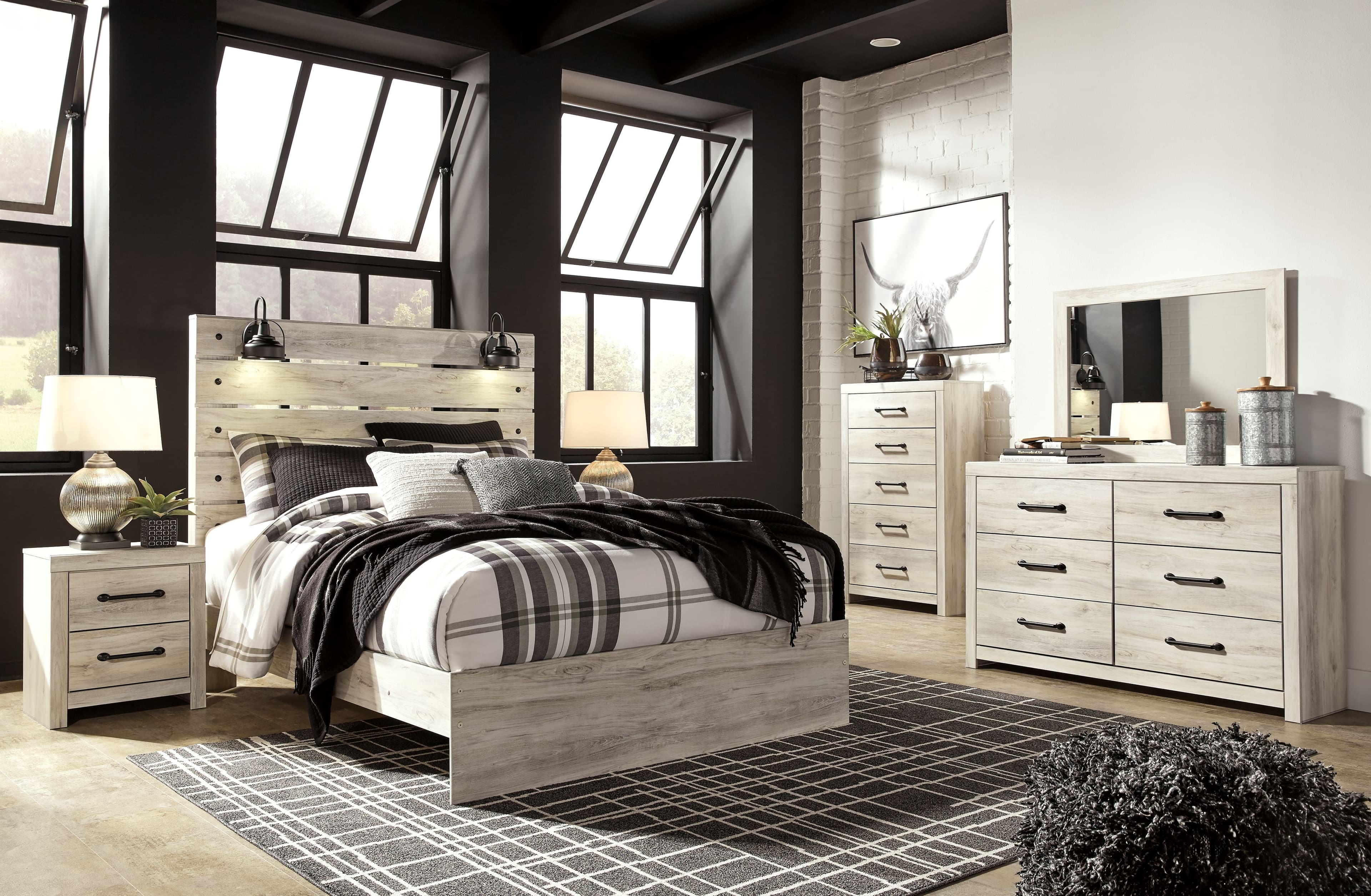 6 Pc. · Dresser, Mirror, Chest, Queen Panel Bed
