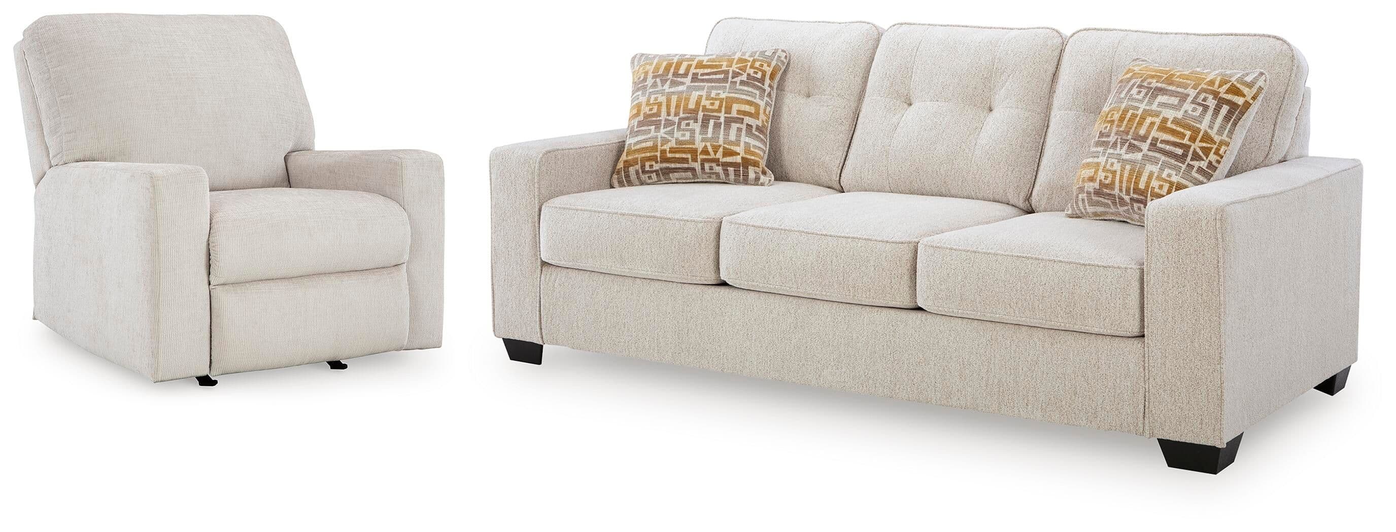 Larimer - 2 Pc. - Sofa And Recliner - Stone