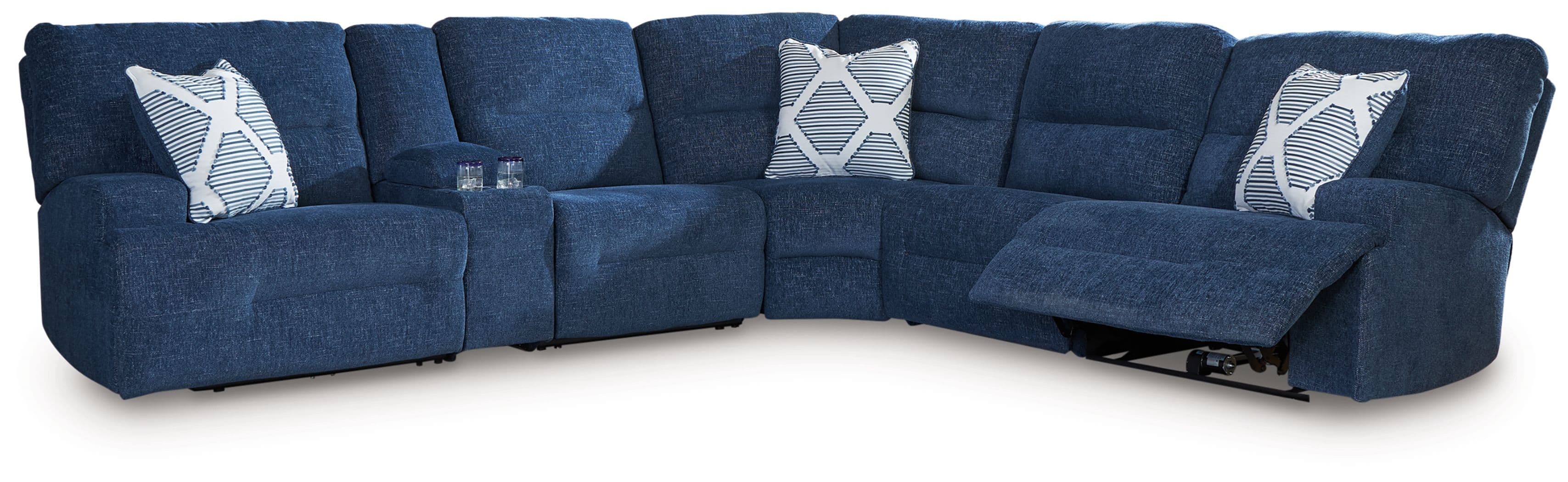 6-Piece Power Reclining Sectional · Navy