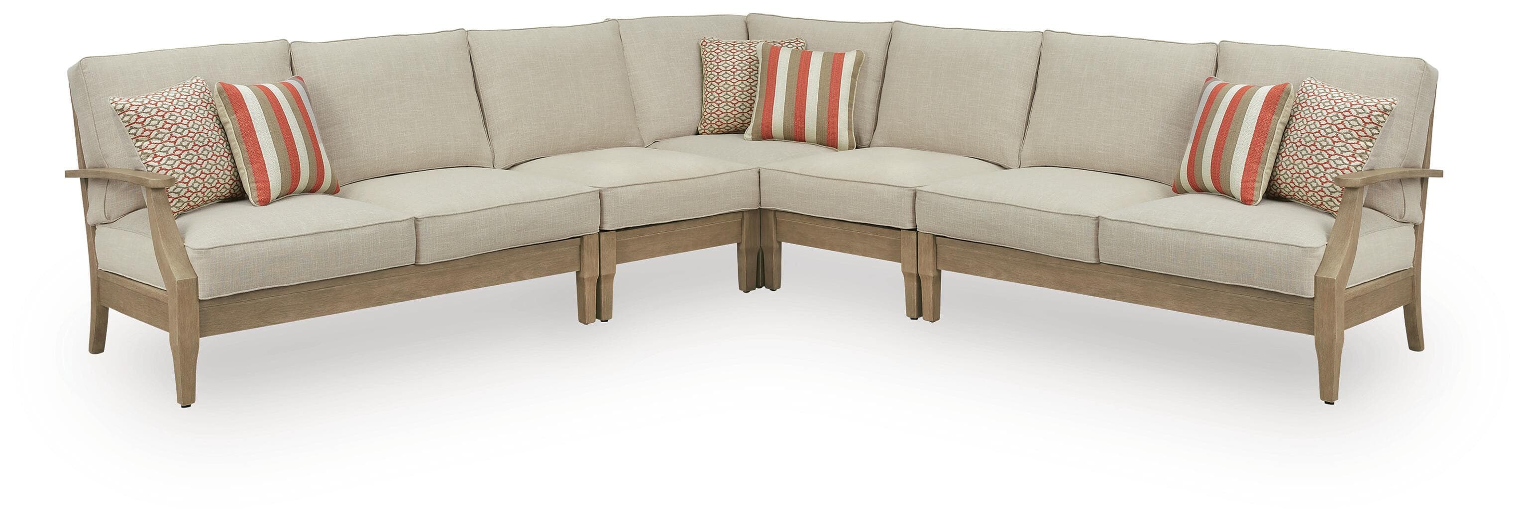 Clare View - 5-Piece Outdoor Sectional - Beige
