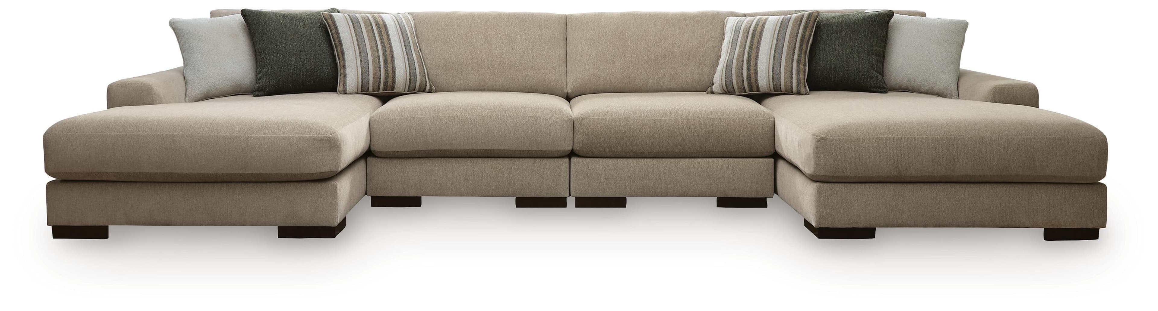 Linenhause - 4-Piece Double Chaise Sectional - Dune