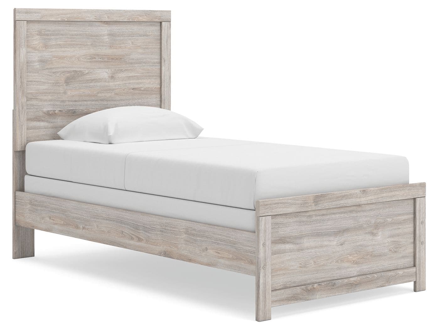 Twin Panel Bed · Gray