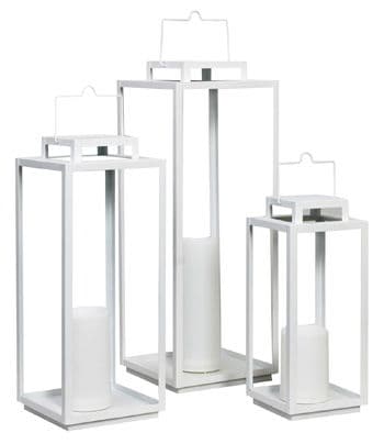 Gilmerland - Indoor/Outdoor Lantern Set (Set of 3) - White
