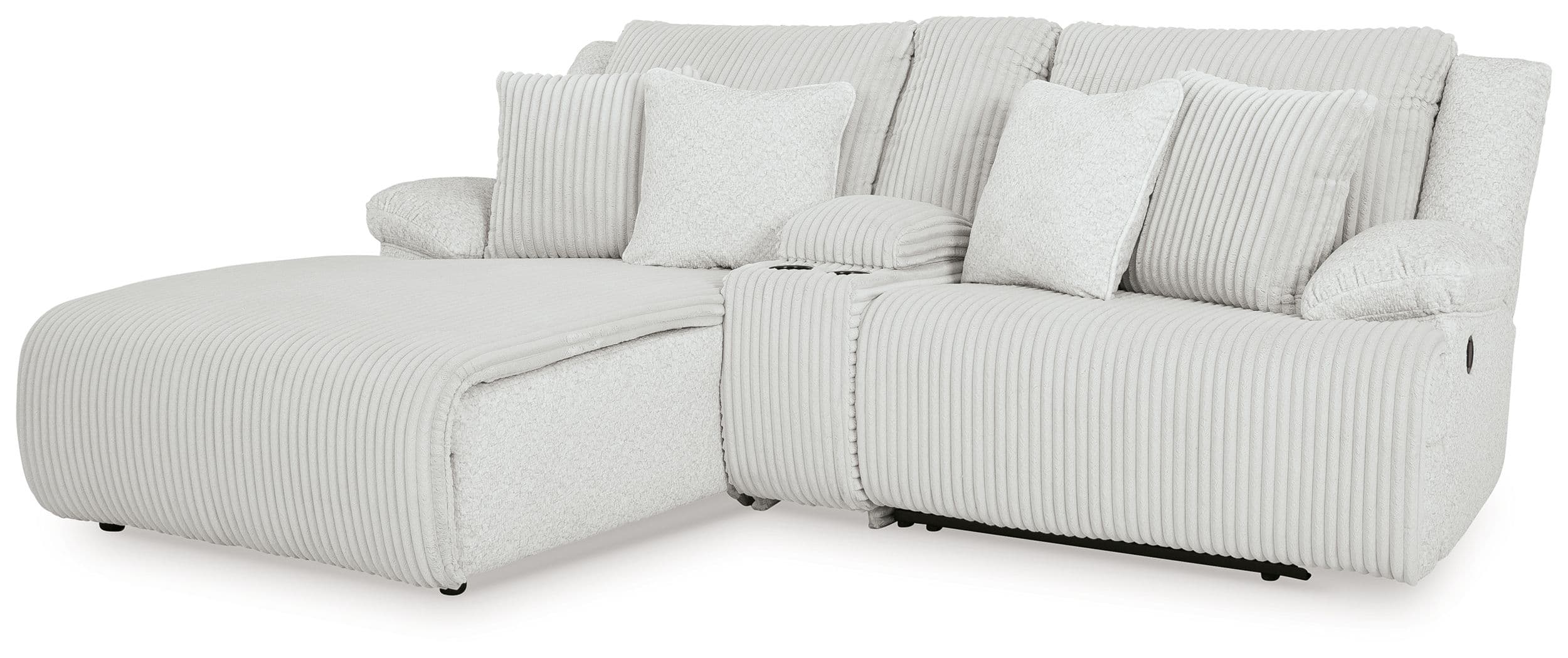 Top Tier - 3-Piece Reclining Sectional Sofa With Laf Chaise - Alloy