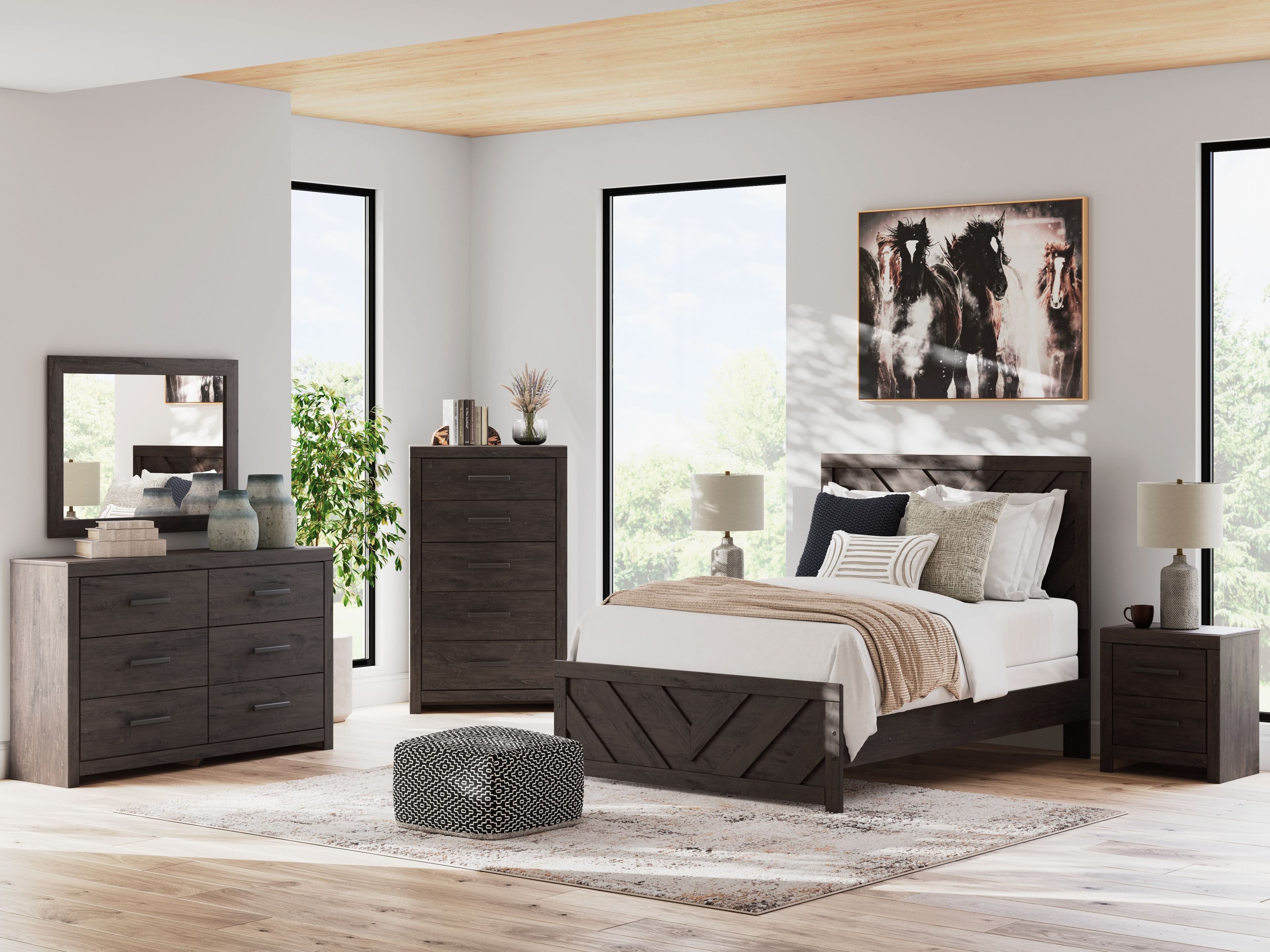 5 Pc. · Dresser, Mirror, Chest, Full Panel Bed