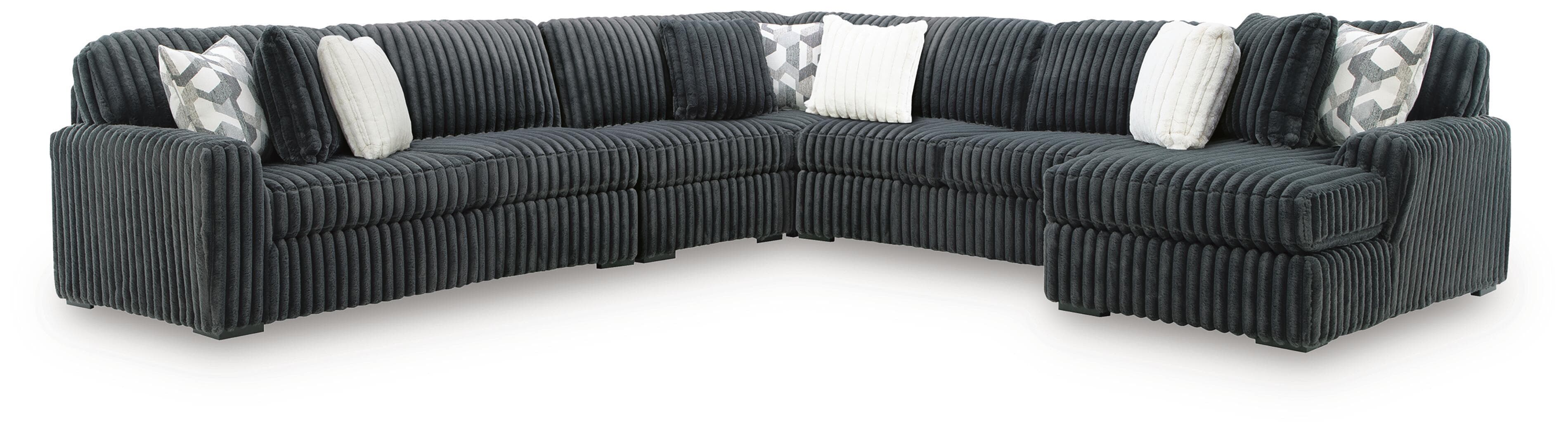 5-Piece Sectional With RAF Corner Chaise And LAF Sofa