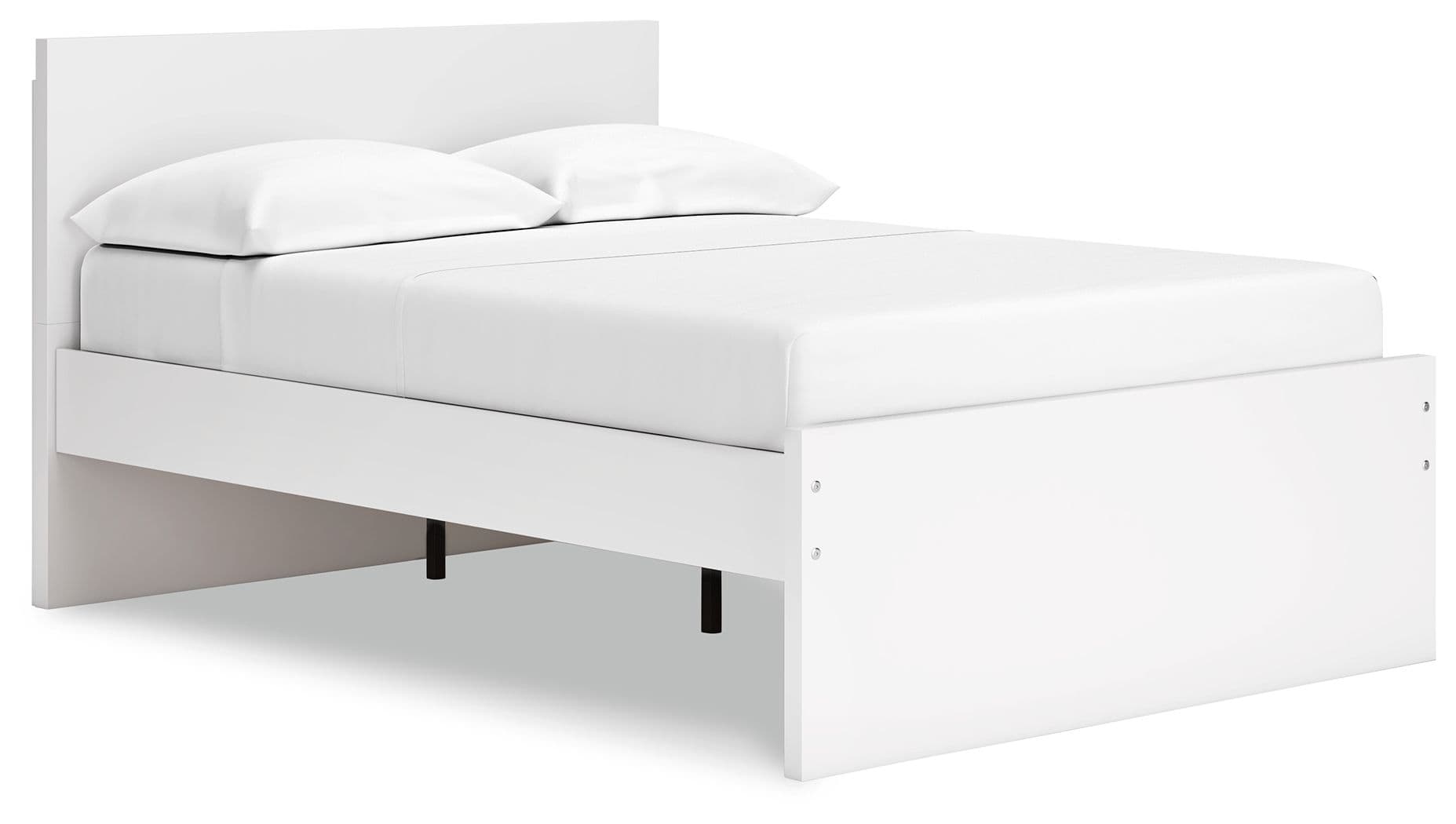 Full Panel Platform Bed · White