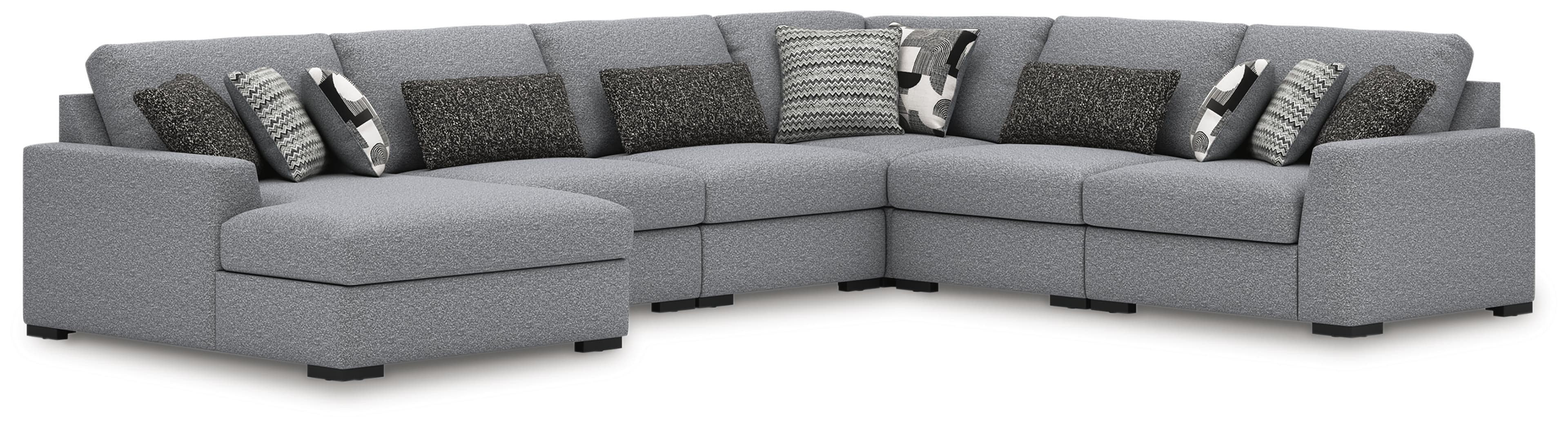 Bealton - 6-Piece Sectional With LAF Corner Chaise - Salt And Pepper