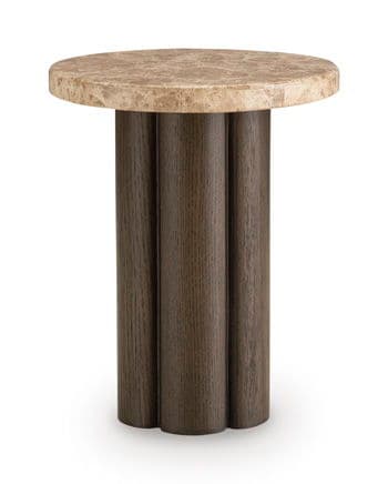 Darimore - Chair Side End Table - Burnished Brown