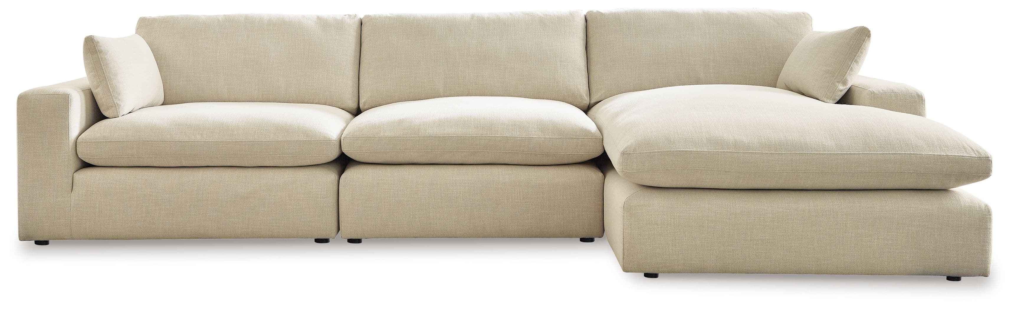 Elyza - Right Arm Facing Corner Chaise 3 Pc Sectional - Linen