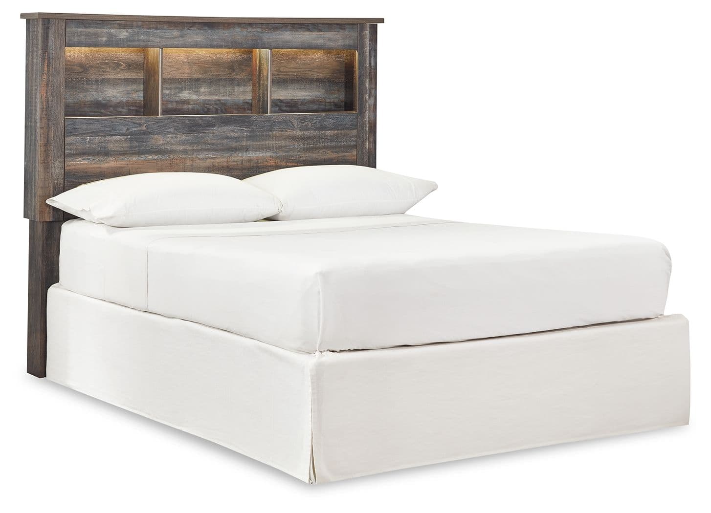 Drystan - Full Bookcase Headboard - Brown / Beige