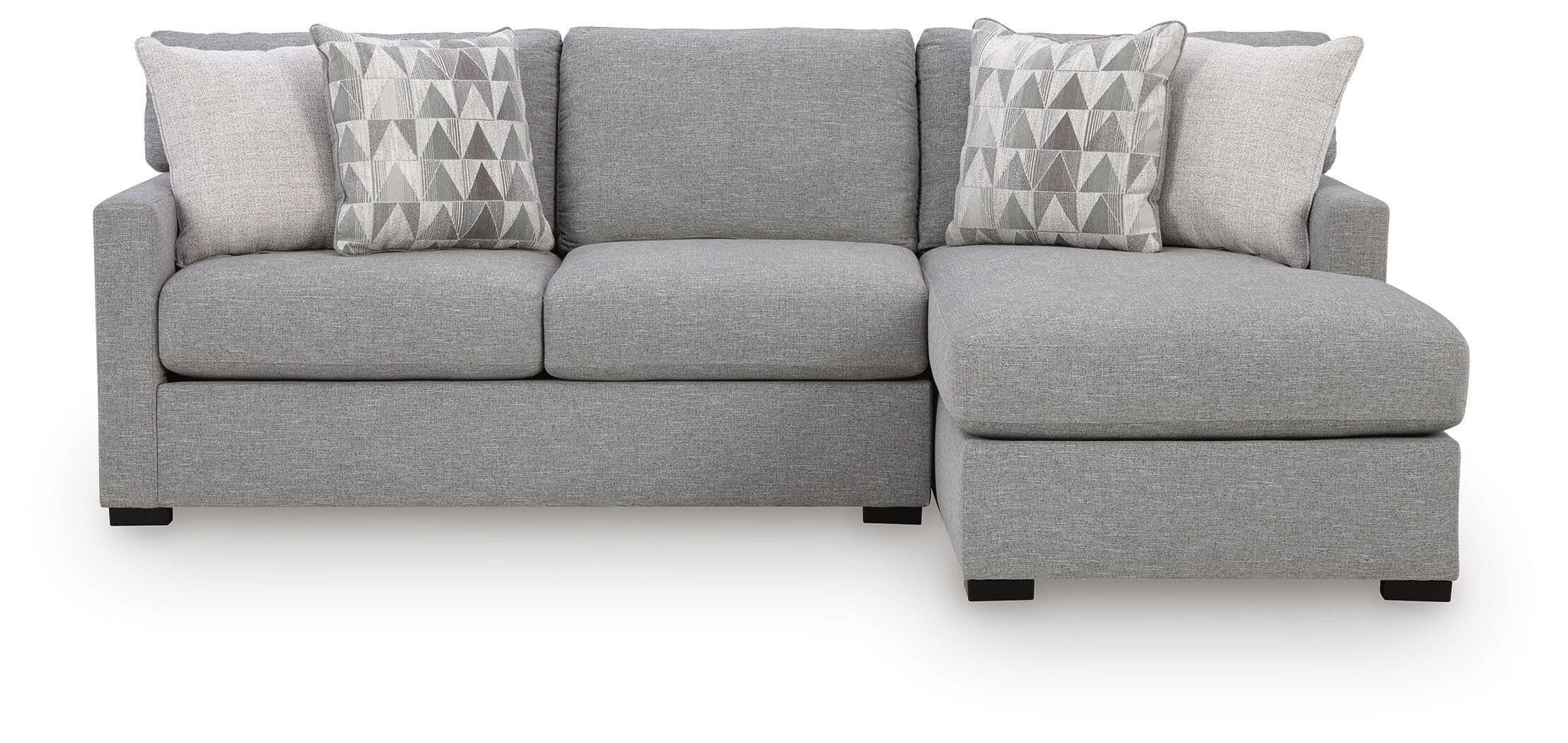 UrbanCrest - 2-Piece Sleeper Sectional With RAF Corner Chaise - Pewter