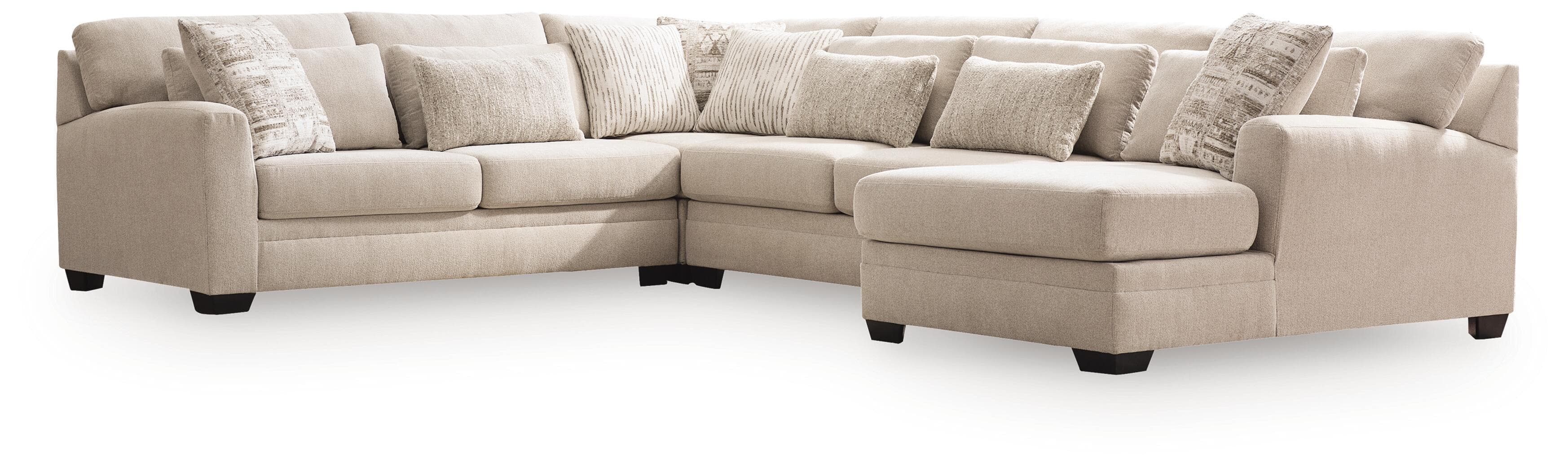 Mandi Point - 4-Piece Sectional With RAF Corner Chaise - Marble