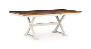 Brinfern - Rectangular Dining Room Extension Table - Brown / Antique White