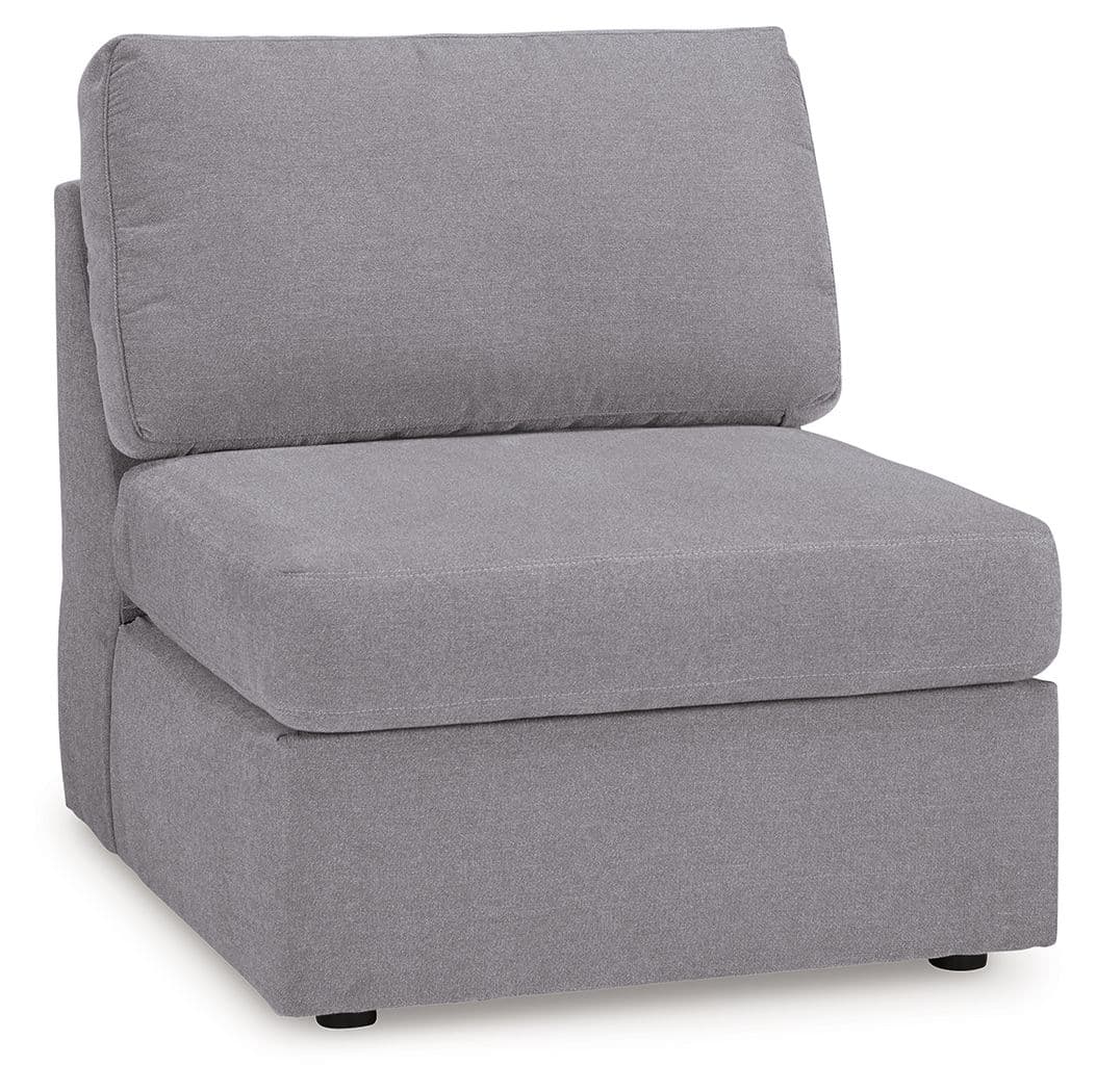 6-Piece Sectional With Storage Console And 3 Armless Chairs