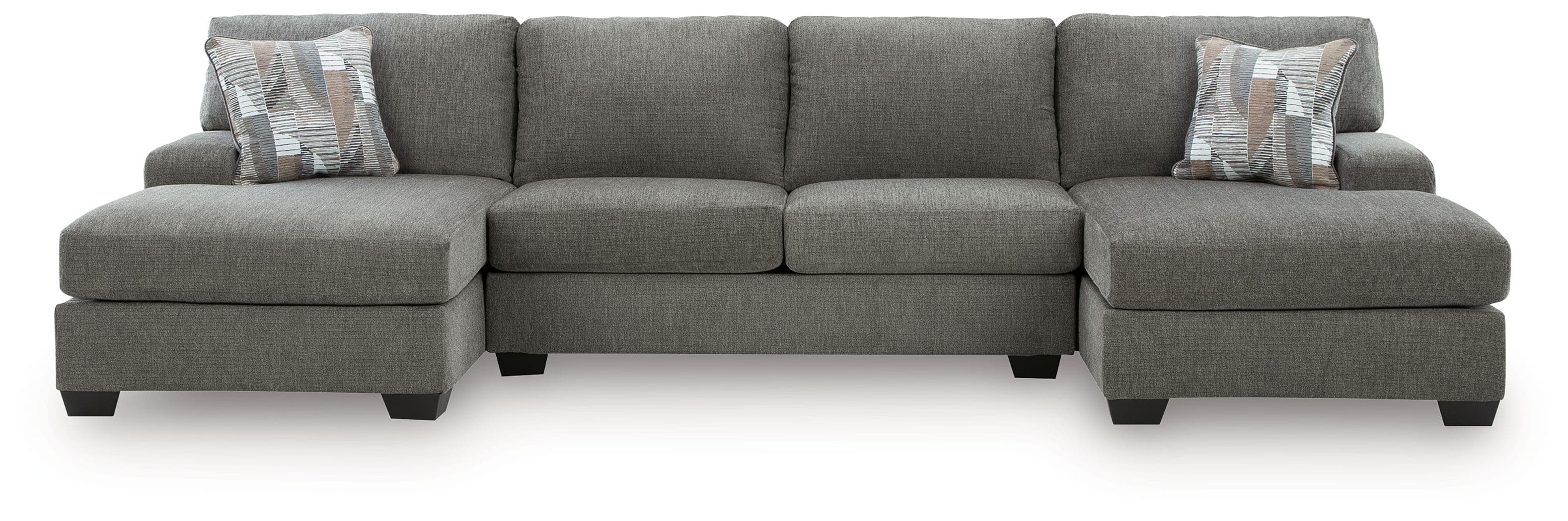 Clarington - 3-Piece Sleeper Sectional With RAF And LAF Chaises - Greystone