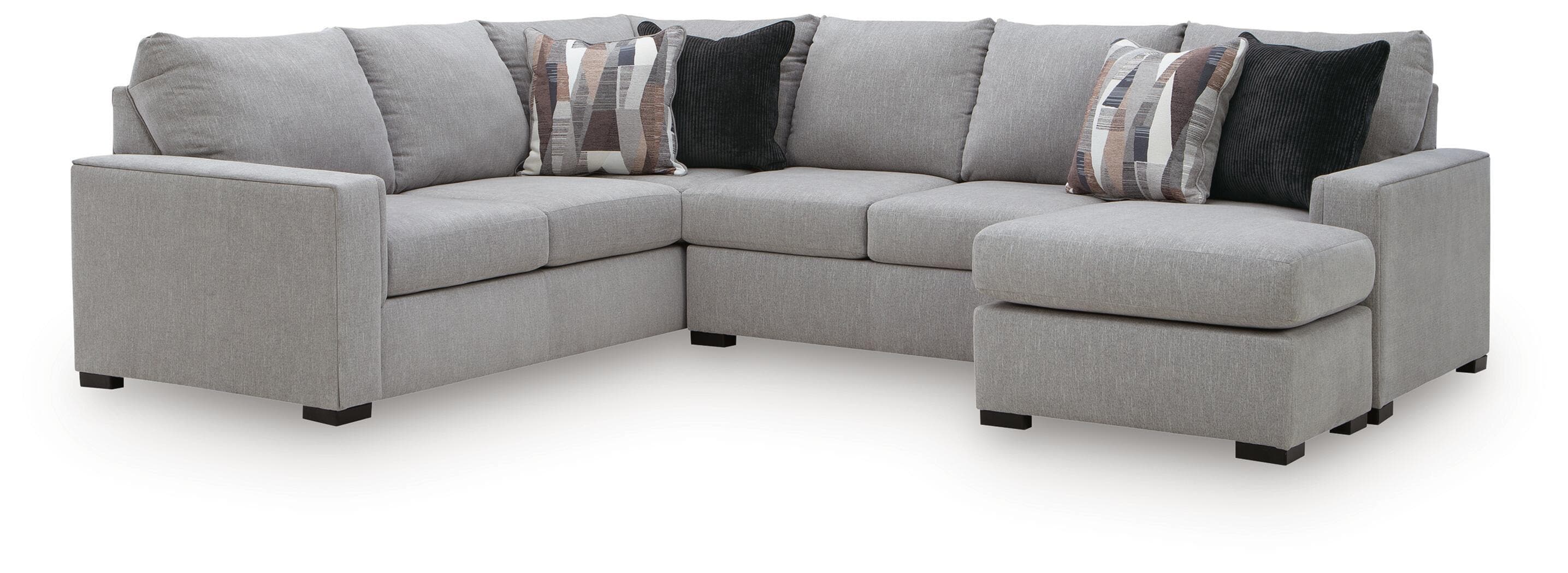 Lakepoint - 2-Piece Sectional With RAF Sofa Chaise - Nickel