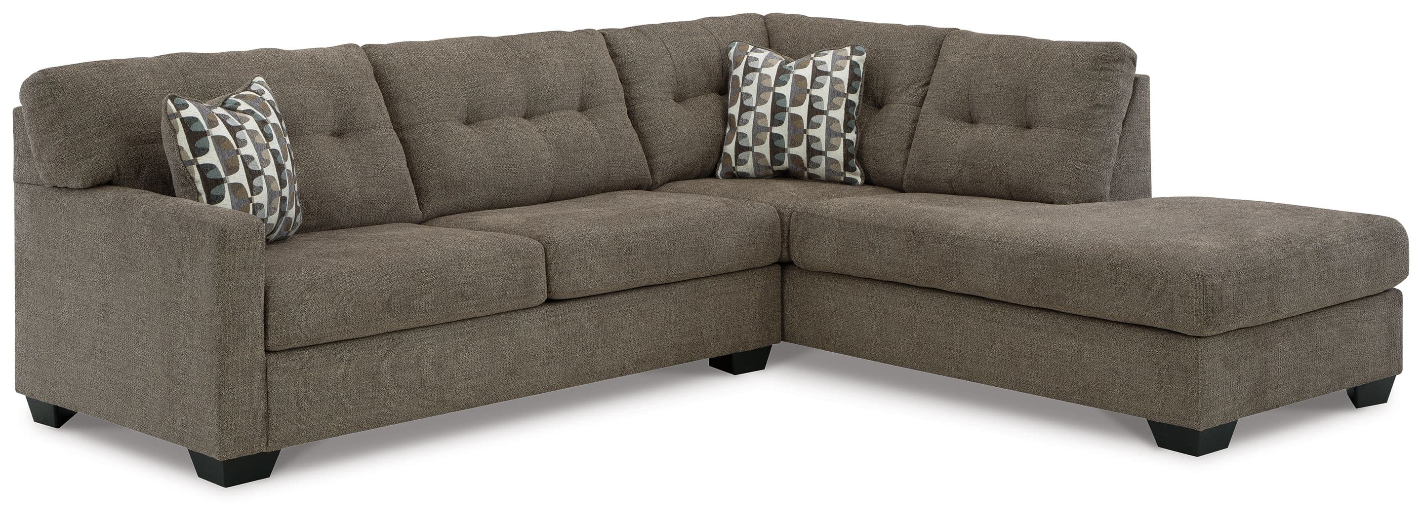 Mahoney - 2-Piece Sleeper Sectional With Raf Corner Chaise - Chocolate