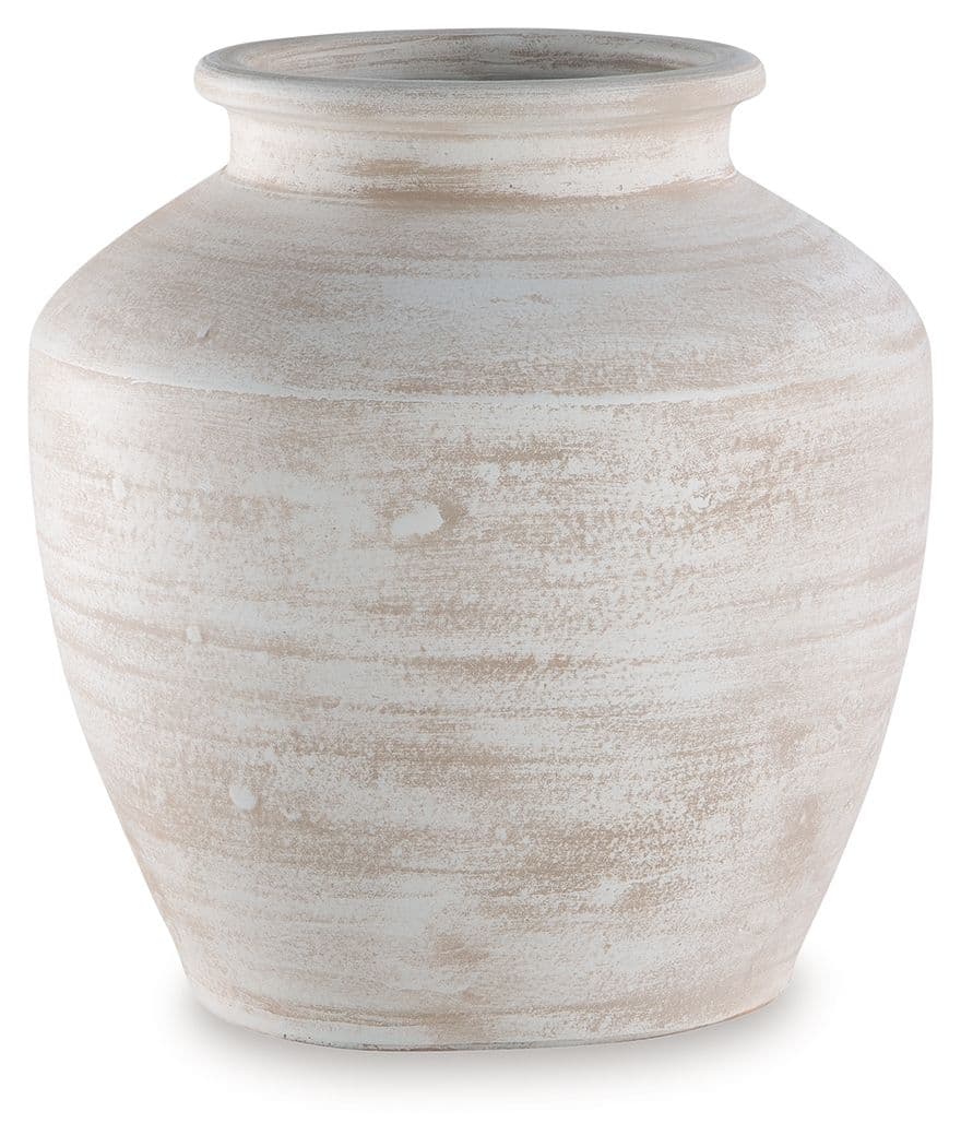 12" Vase · Distressed White