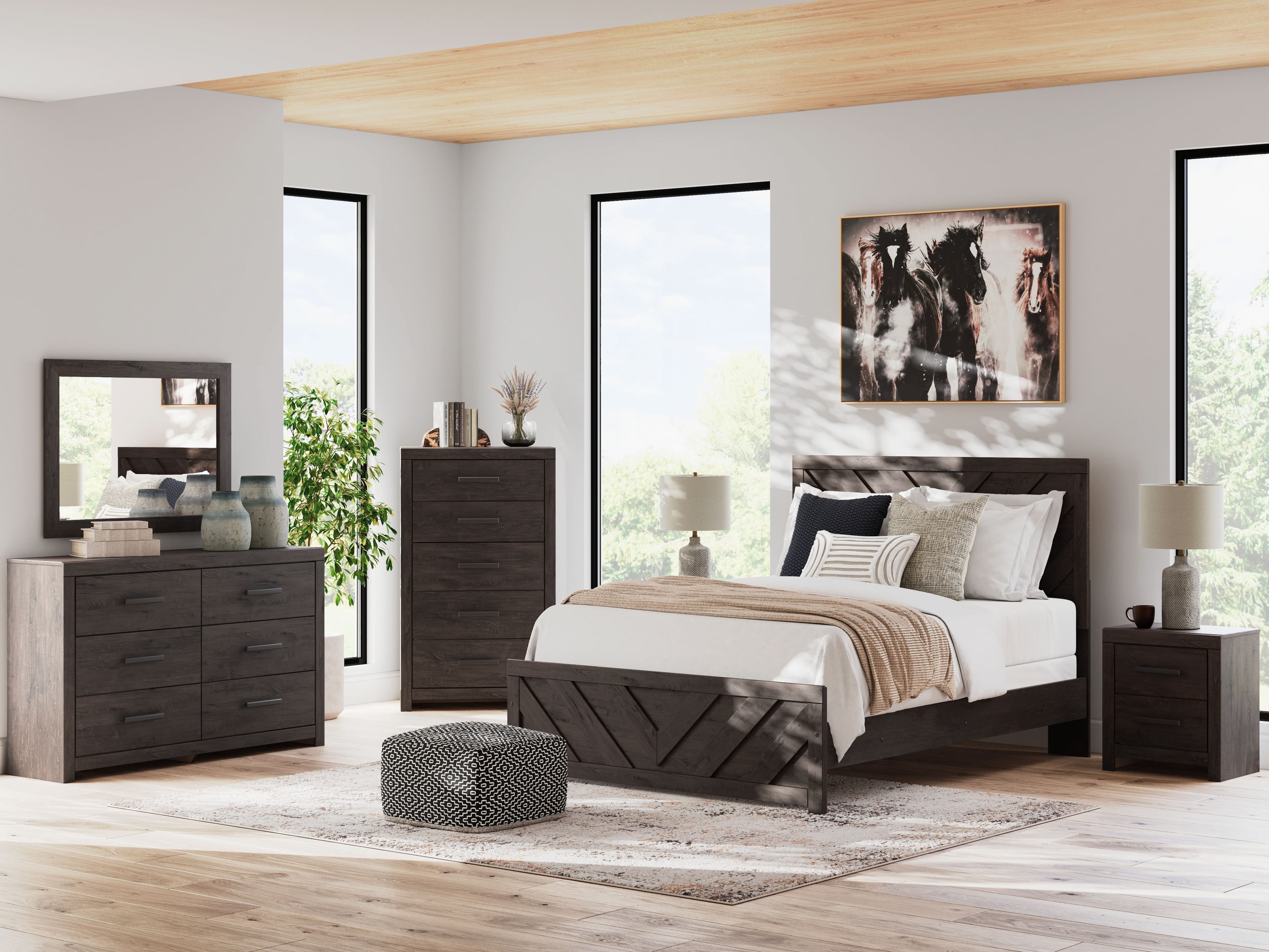 5 Pc. · Dresser, Mirror, Chest, Queen Panel Bed